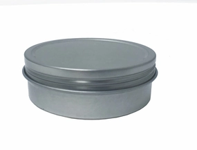 2oz Round Steel Tin Container - Screw Top professional grade outdoor cooking tools