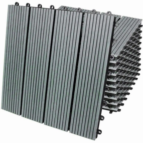 33 x WPC Decking Floor Tiles 30x30cm - Greyoutdoor patio furniture set