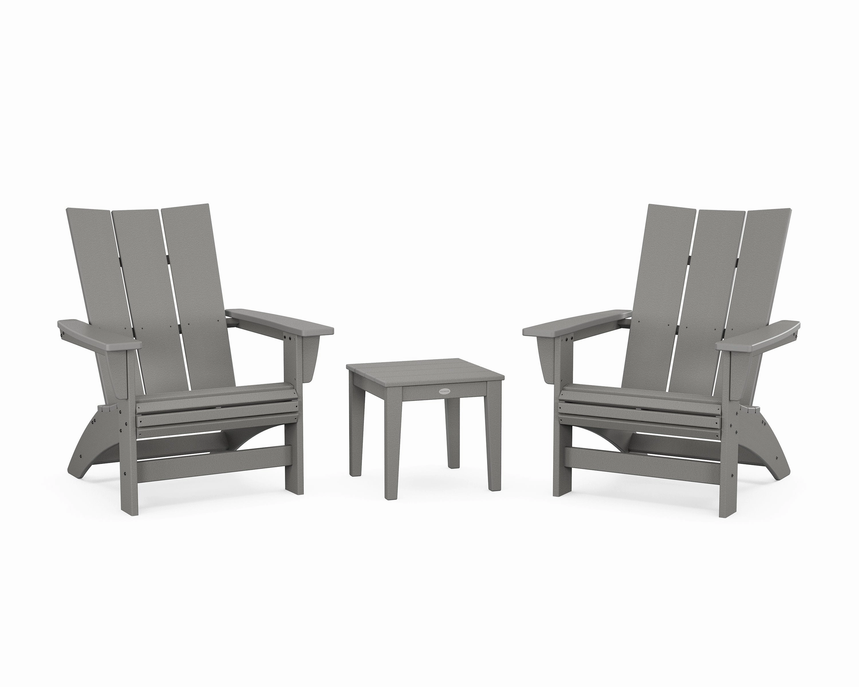 3-Piece Modern Grand Adirondack Setoutdoor patio dining furniture set