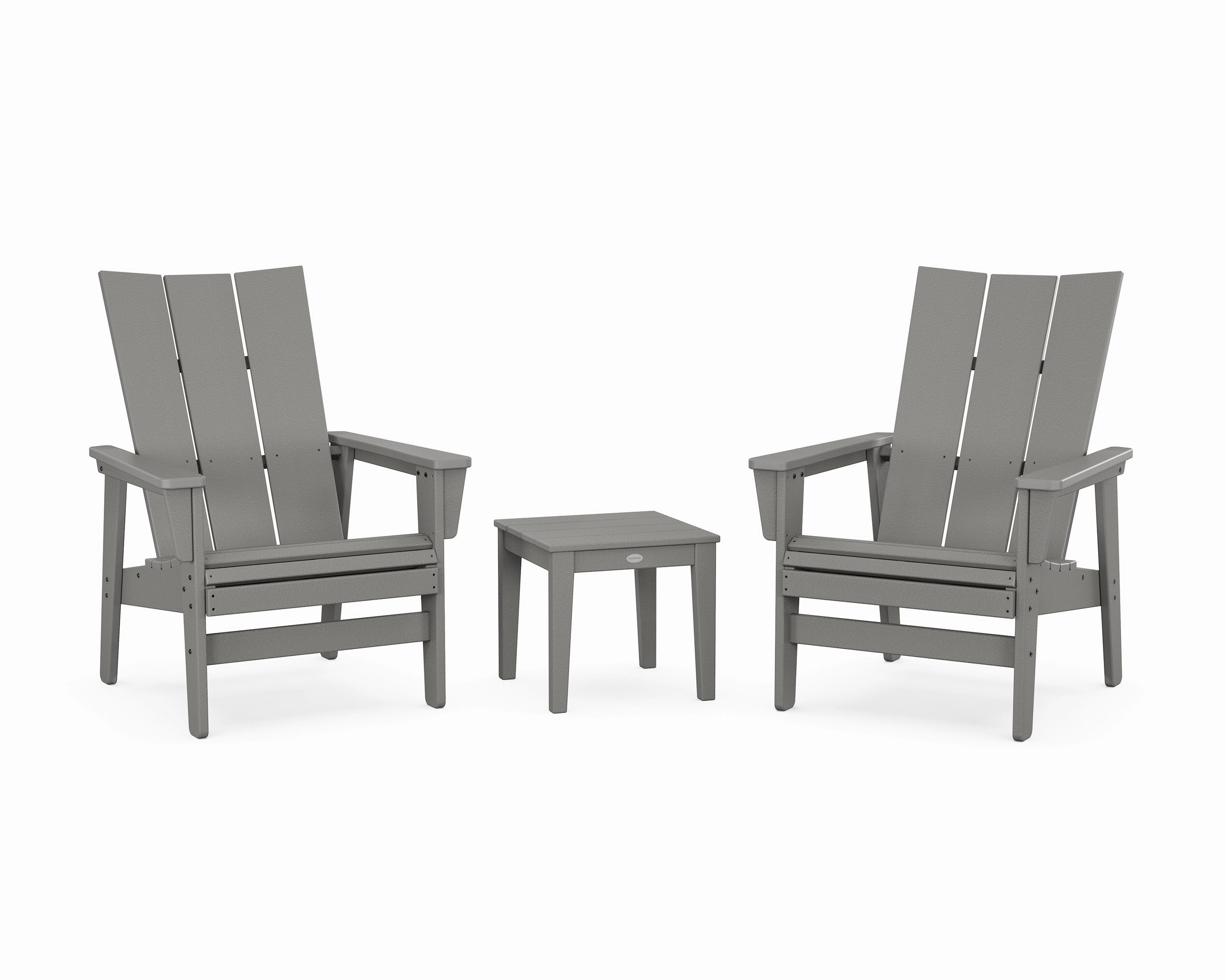 3-Piece Modern Grand Upright Adirondack Setoutdoor patio dining furniture set