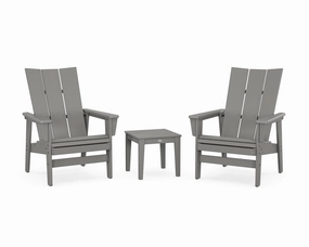 3-Piece Modern Grand Upright Adirondack Setoutdoor patio dining furniture set