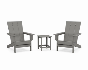 3-Piece Modern Studio Adirondack Setoutdoor patio dining furniture set