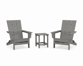 3-Piece Modern Studio Folding Adirondack Setoutdoor patio dining furniture set