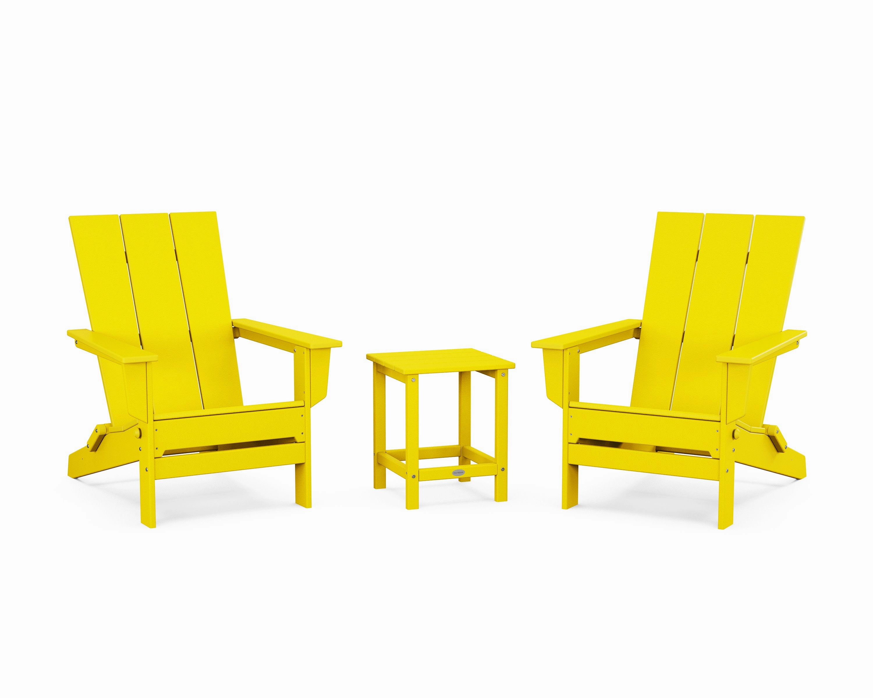 3-Piece Modern Studio Folding Adirondack Set