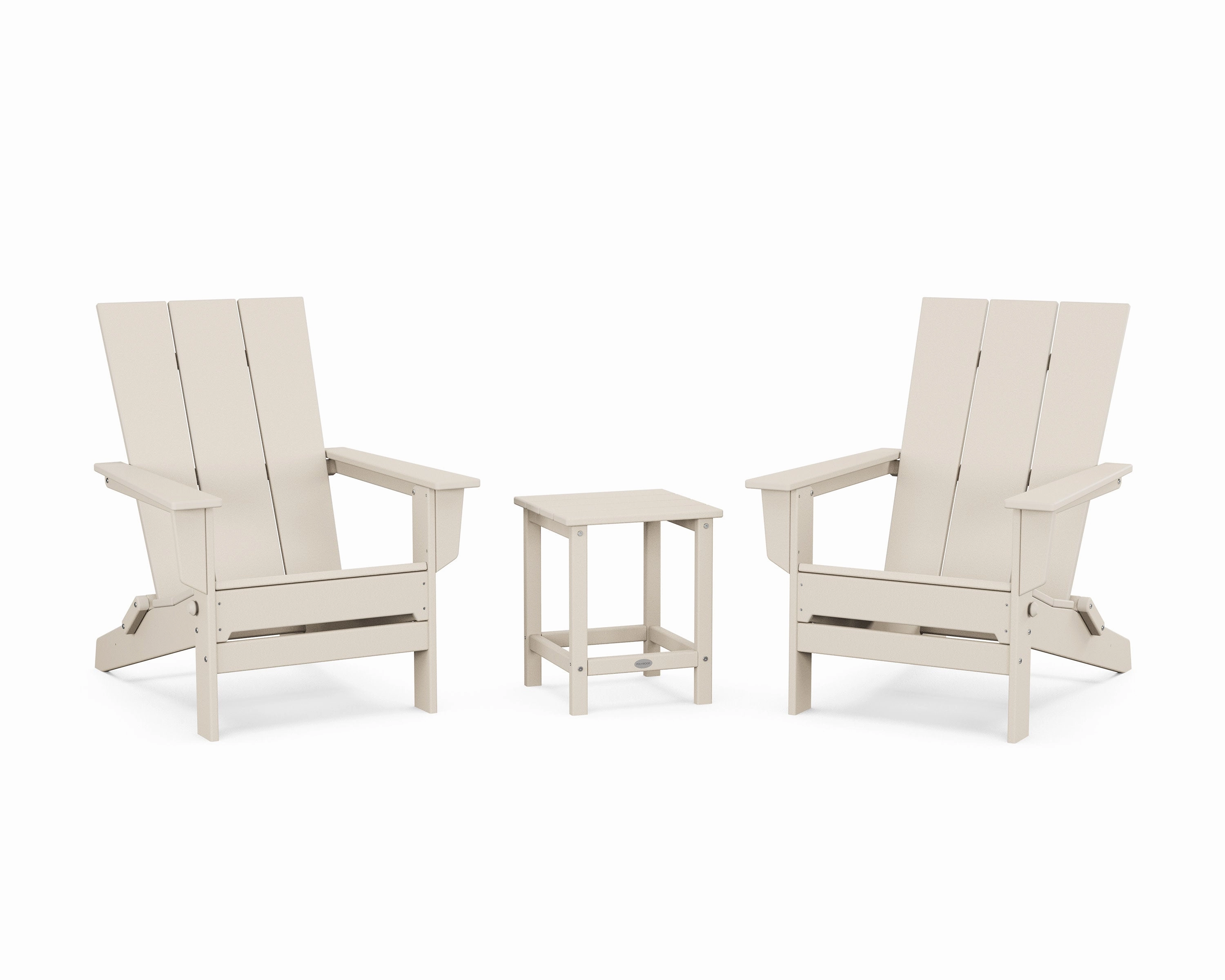 3-Piece Modern Studio Folding Adirondack Set