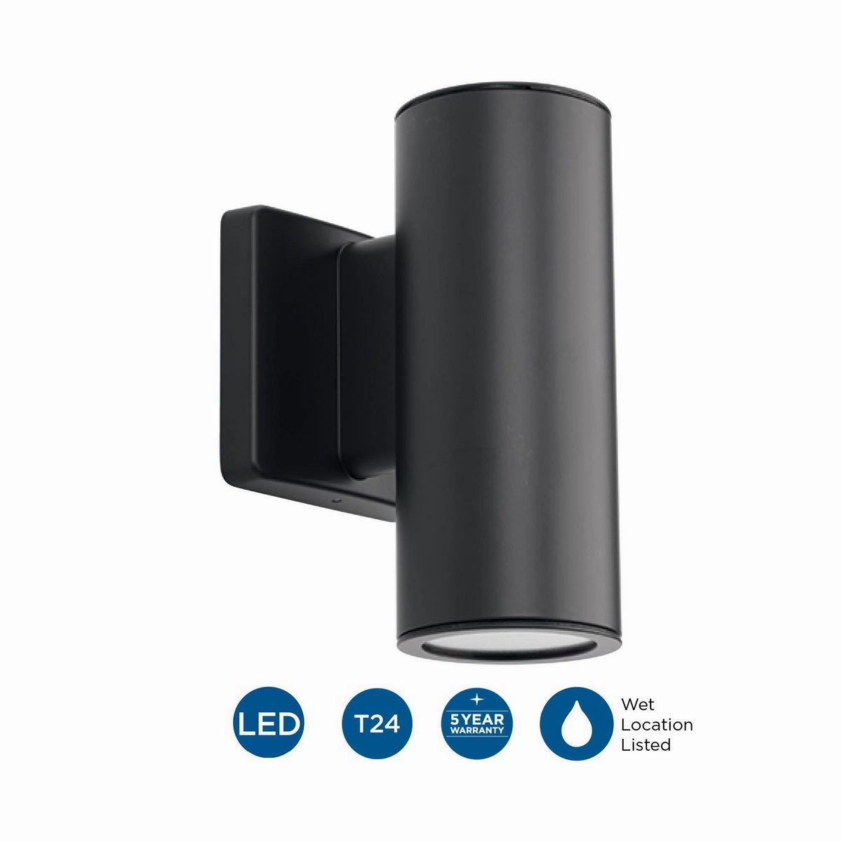 3In Cylinders LED Wall Lantern Graphite