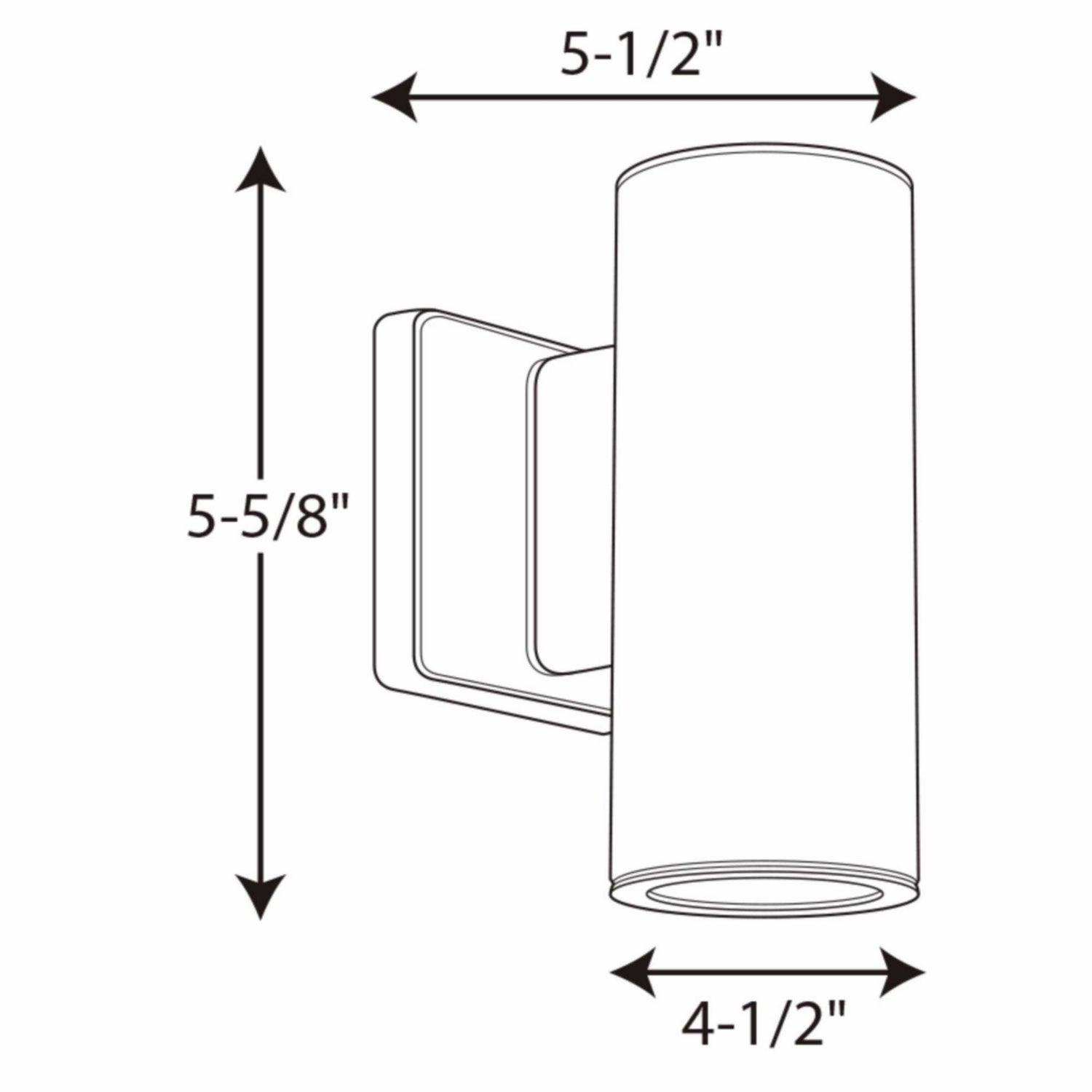 3In Cylinders LED Wall Lantern Graphite