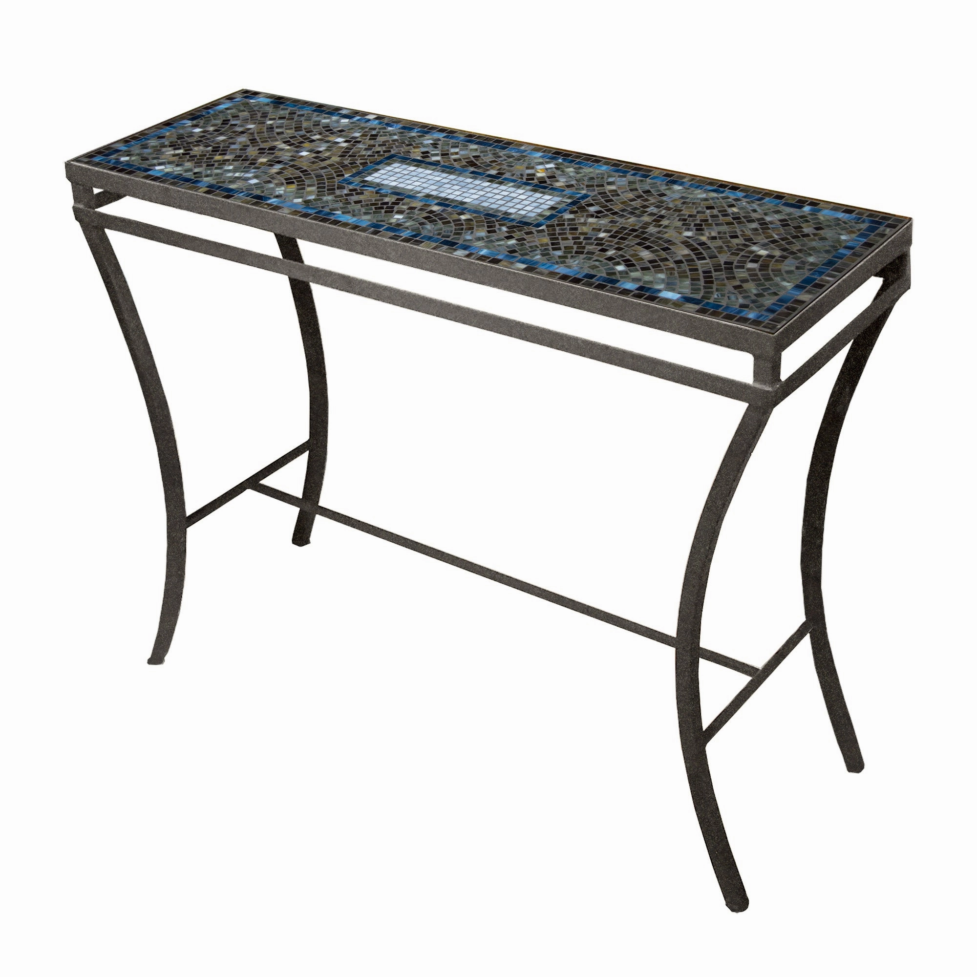 48" x 16" Elements Mosaic Stone Top Console Table