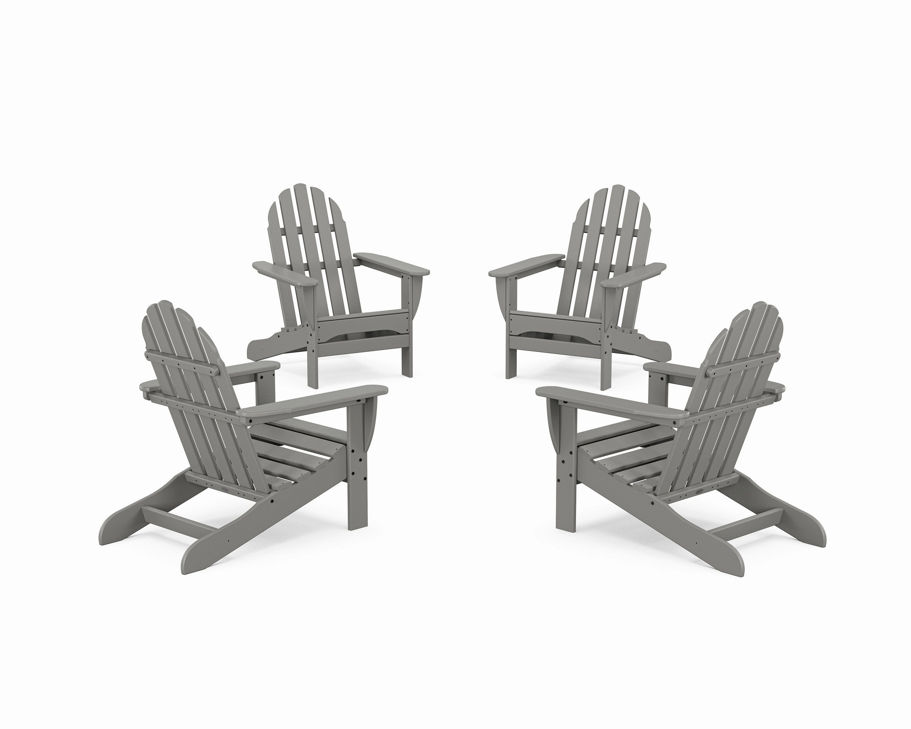4-Piece Classic Adirondack Conversation Setoutdoor patio dining furniture set