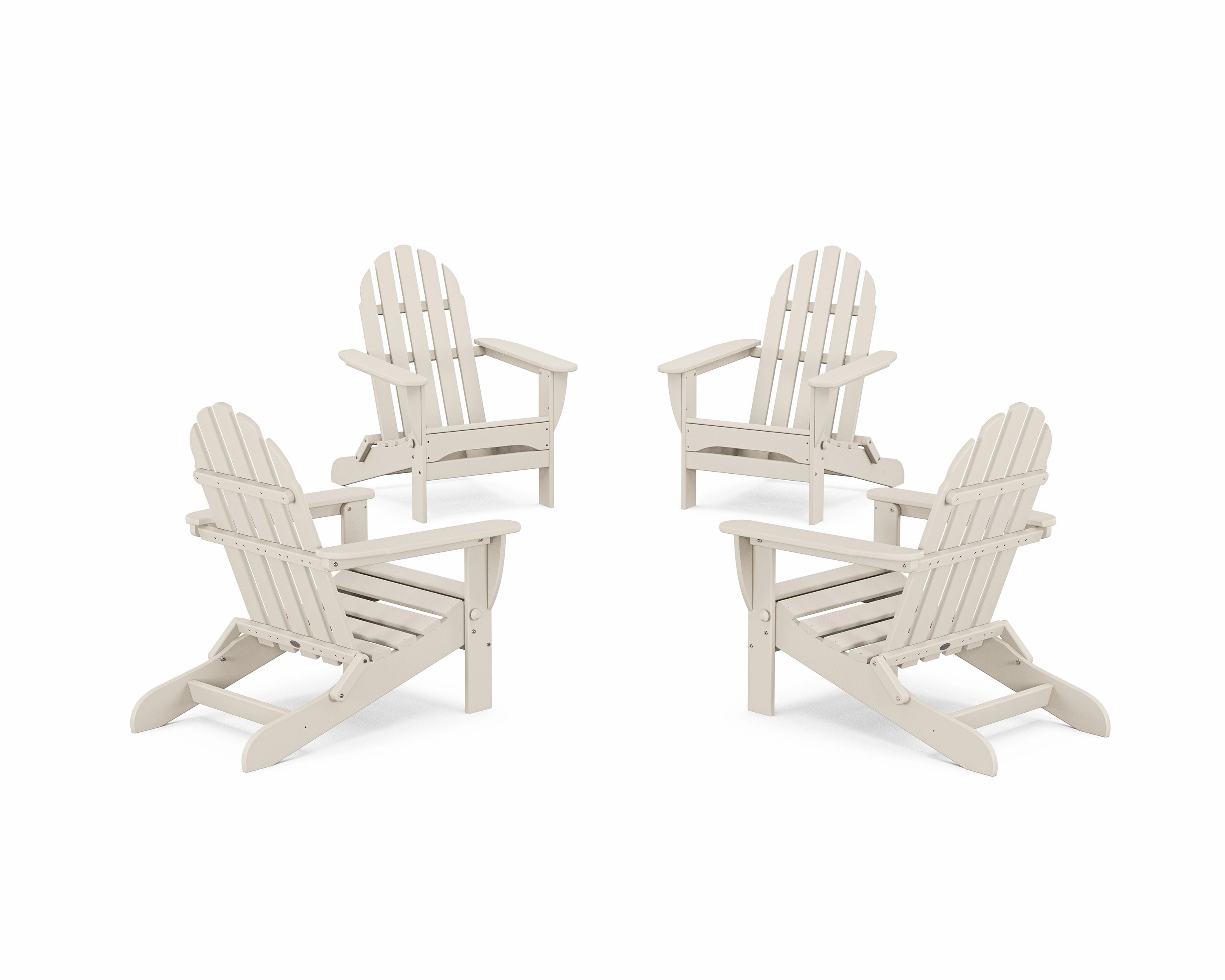 4-Piece Classic Folding Adirondack Conversation Set