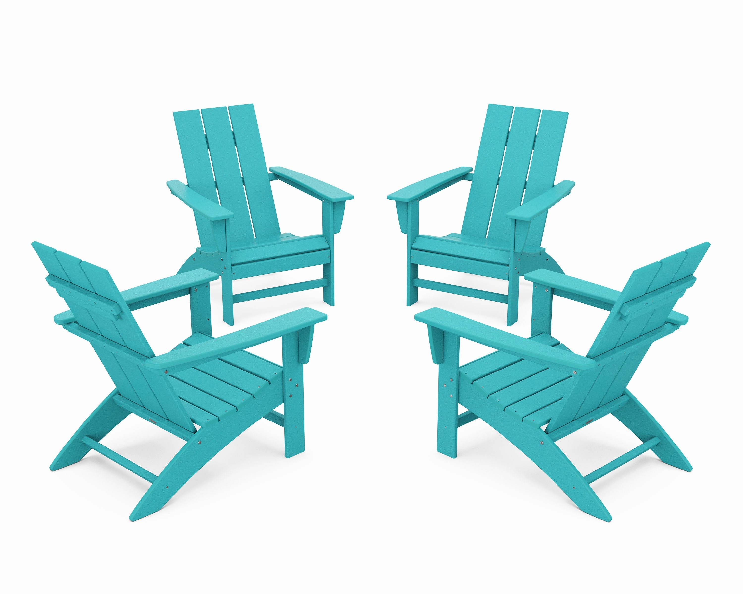 4-Piece Modern Adirondack Chair Conversation Set