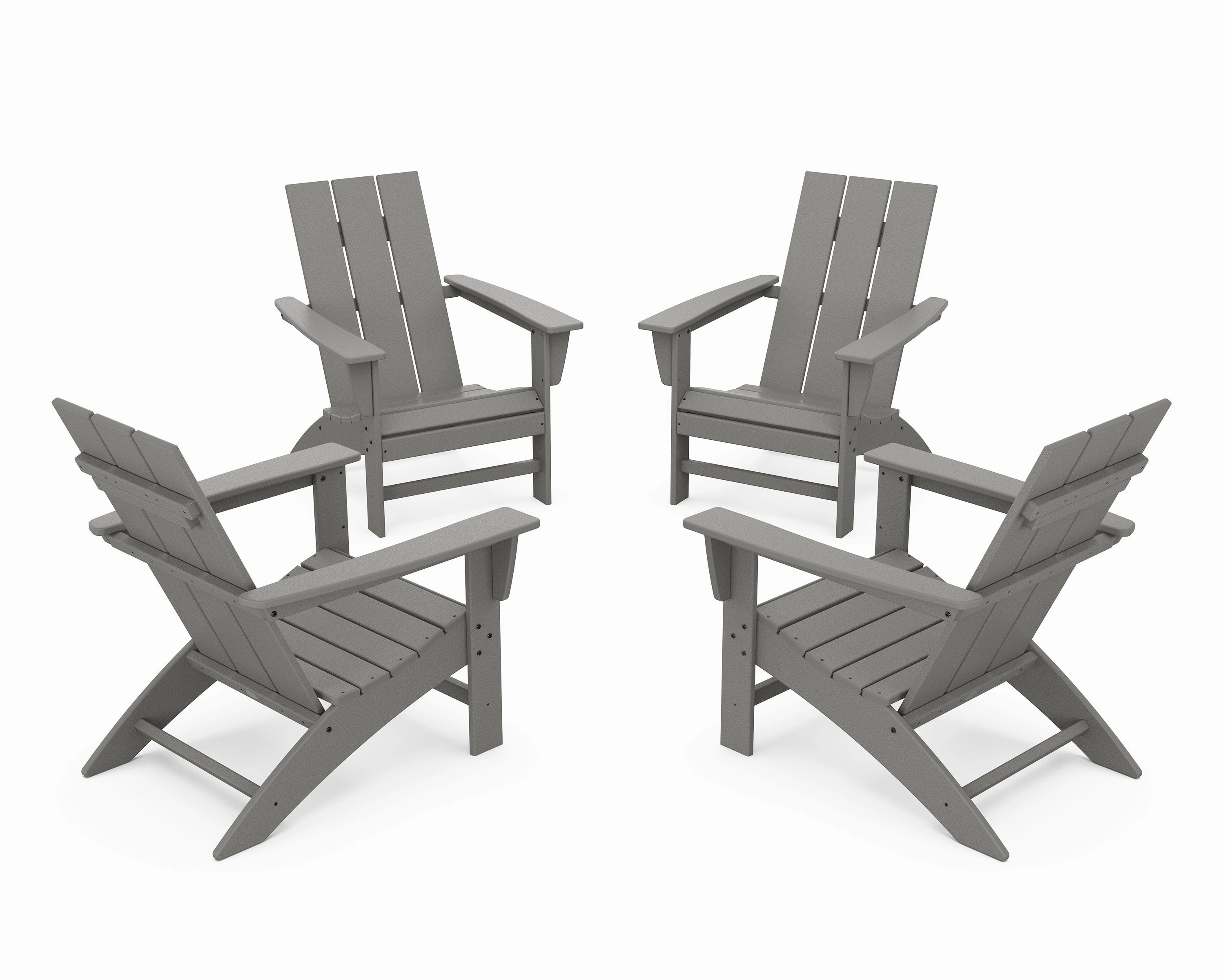 4-Piece Modern Adirondack Chair Conversation Setoutdoor patio dining furniture set