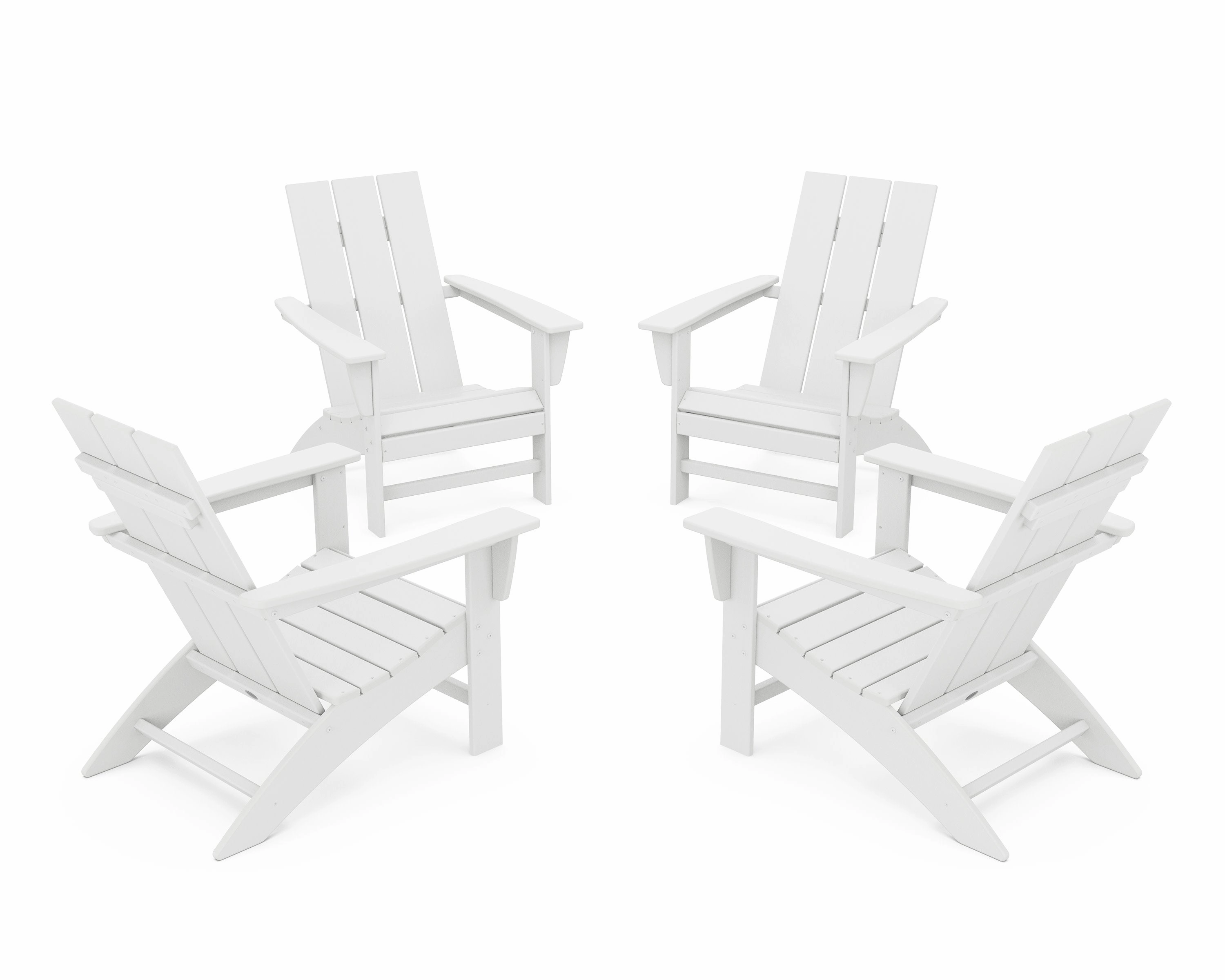 4-Piece Modern Adirondack Chair Conversation Set