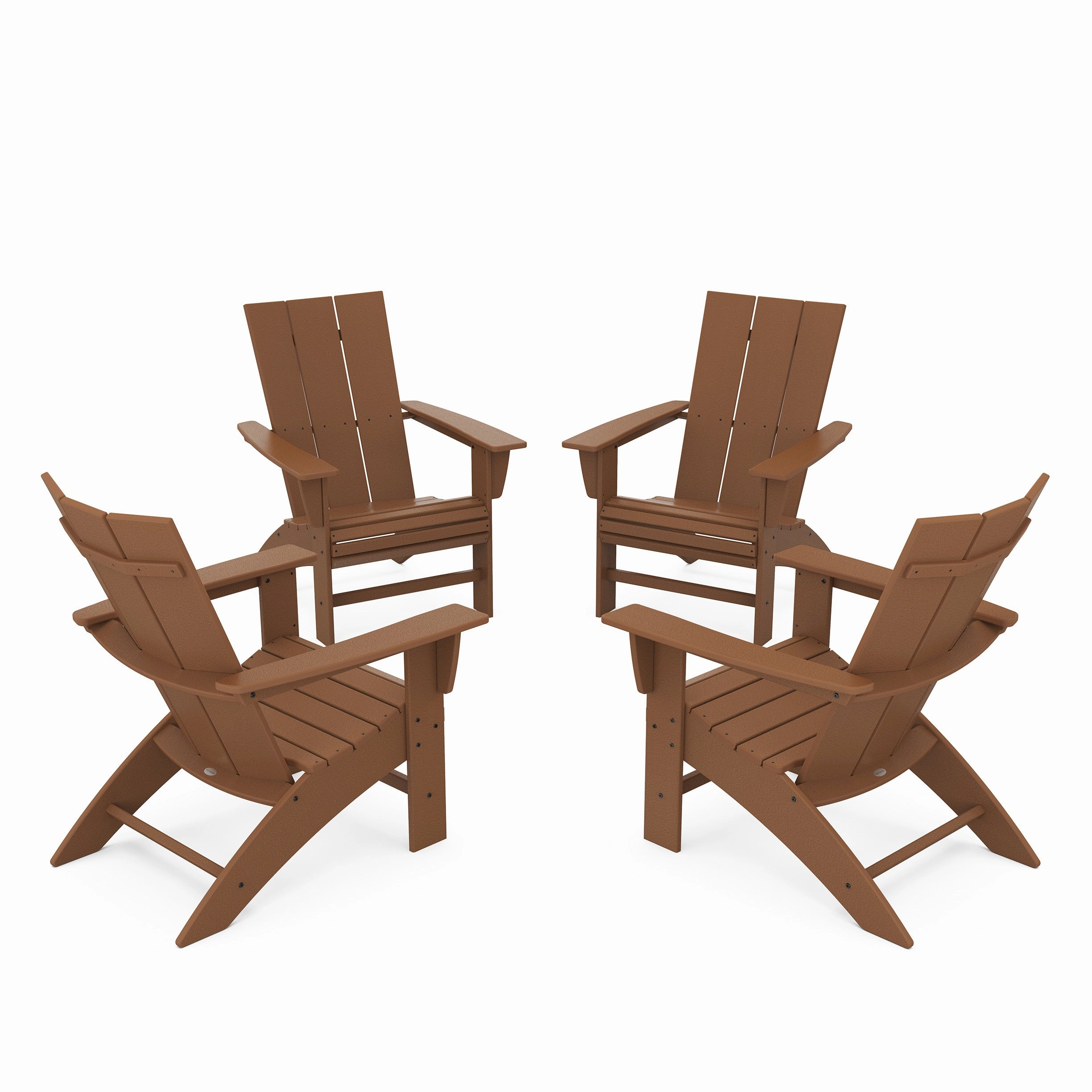 4-Piece Modern Curveback Adirondack Conversation Set