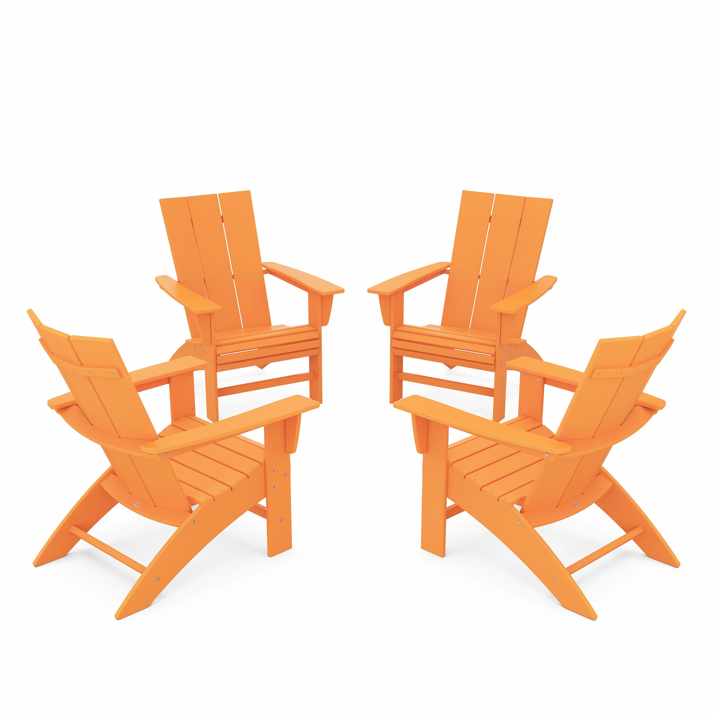 4-Piece Modern Curveback Adirondack Conversation Set