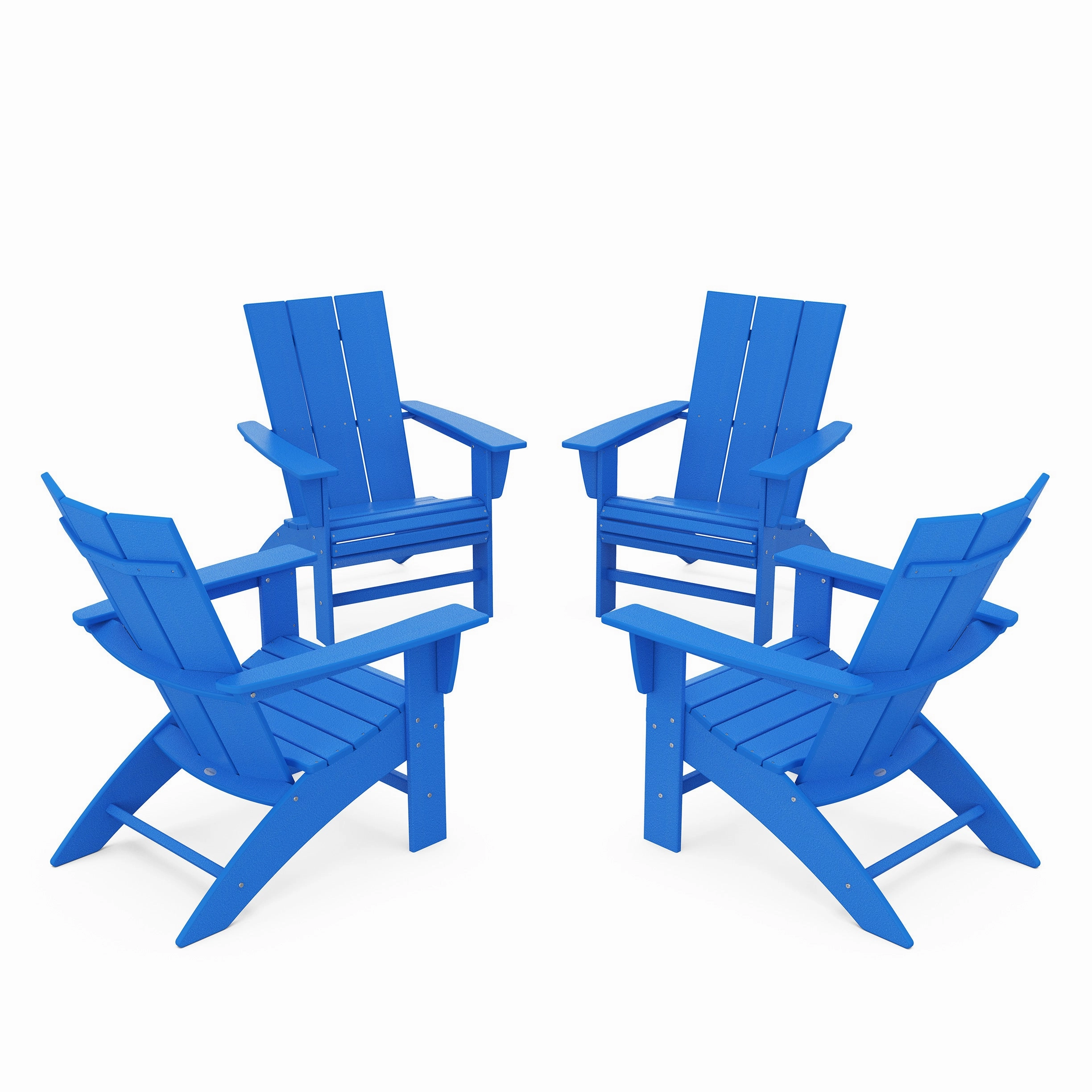 4-Piece Modern Curveback Adirondack Conversation Set