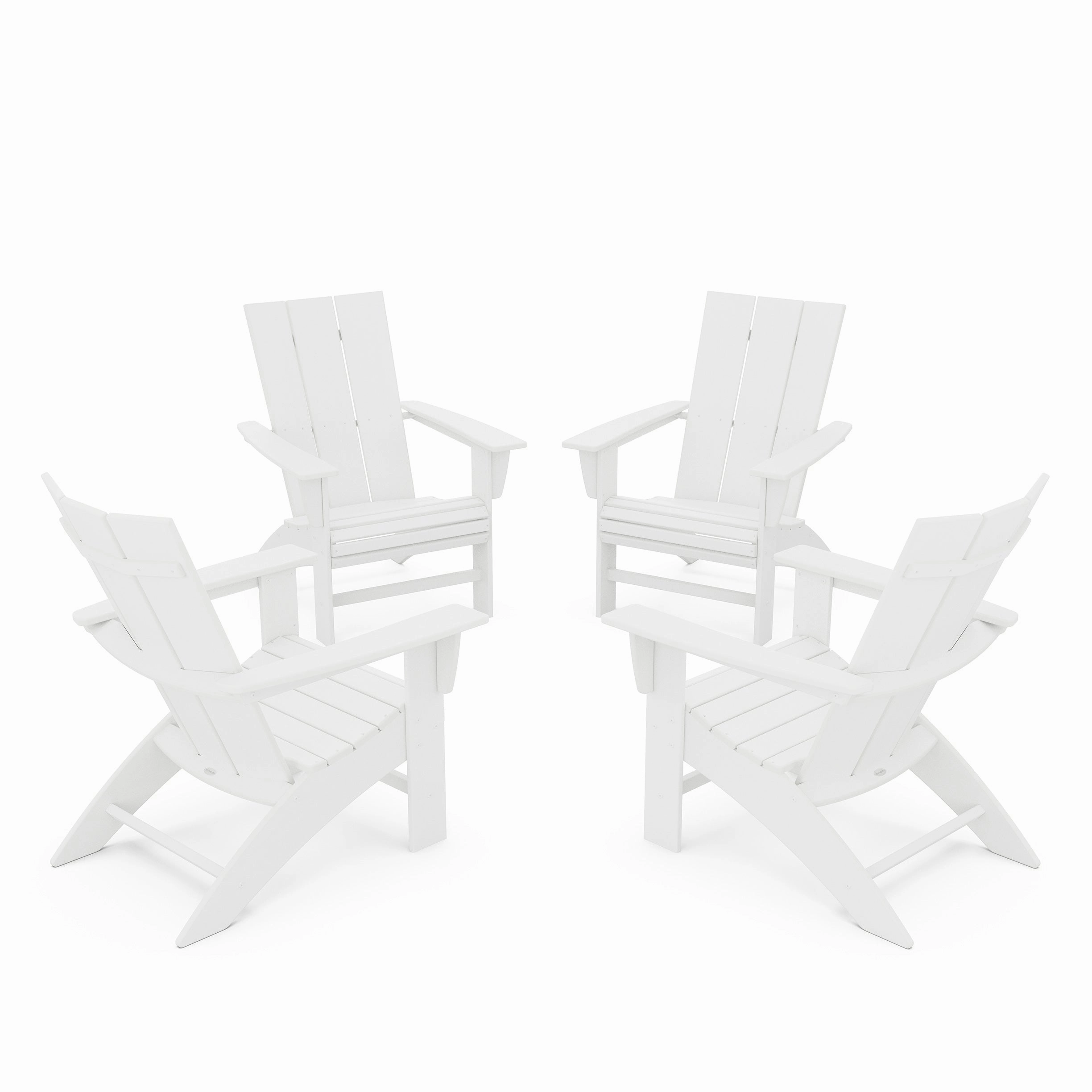 4-Piece Modern Curveback Adirondack Conversation Set