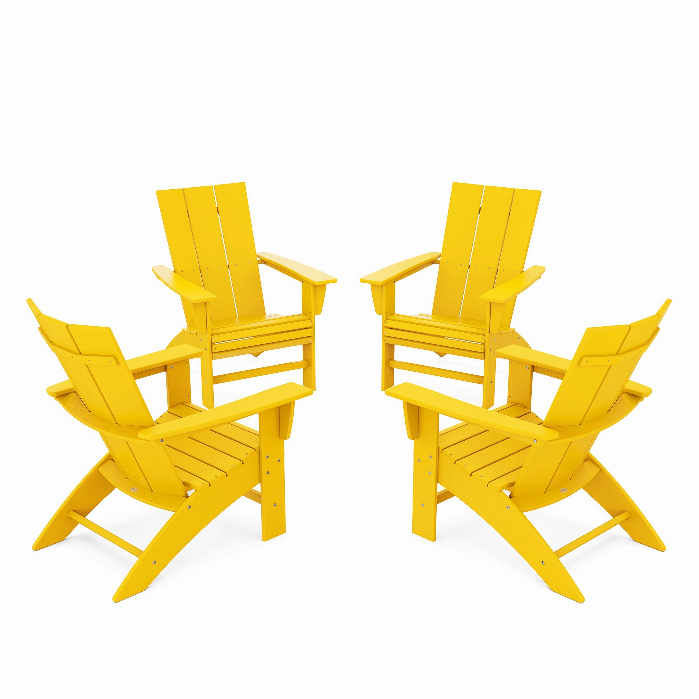 4-Piece Modern Curveback Adirondack Conversation Set