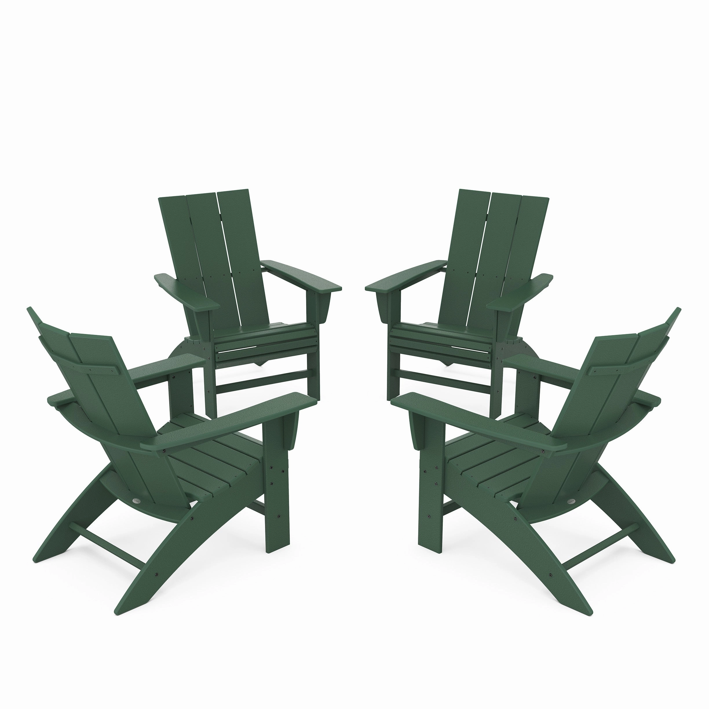 4-Piece Modern Curveback Adirondack Conversation Set