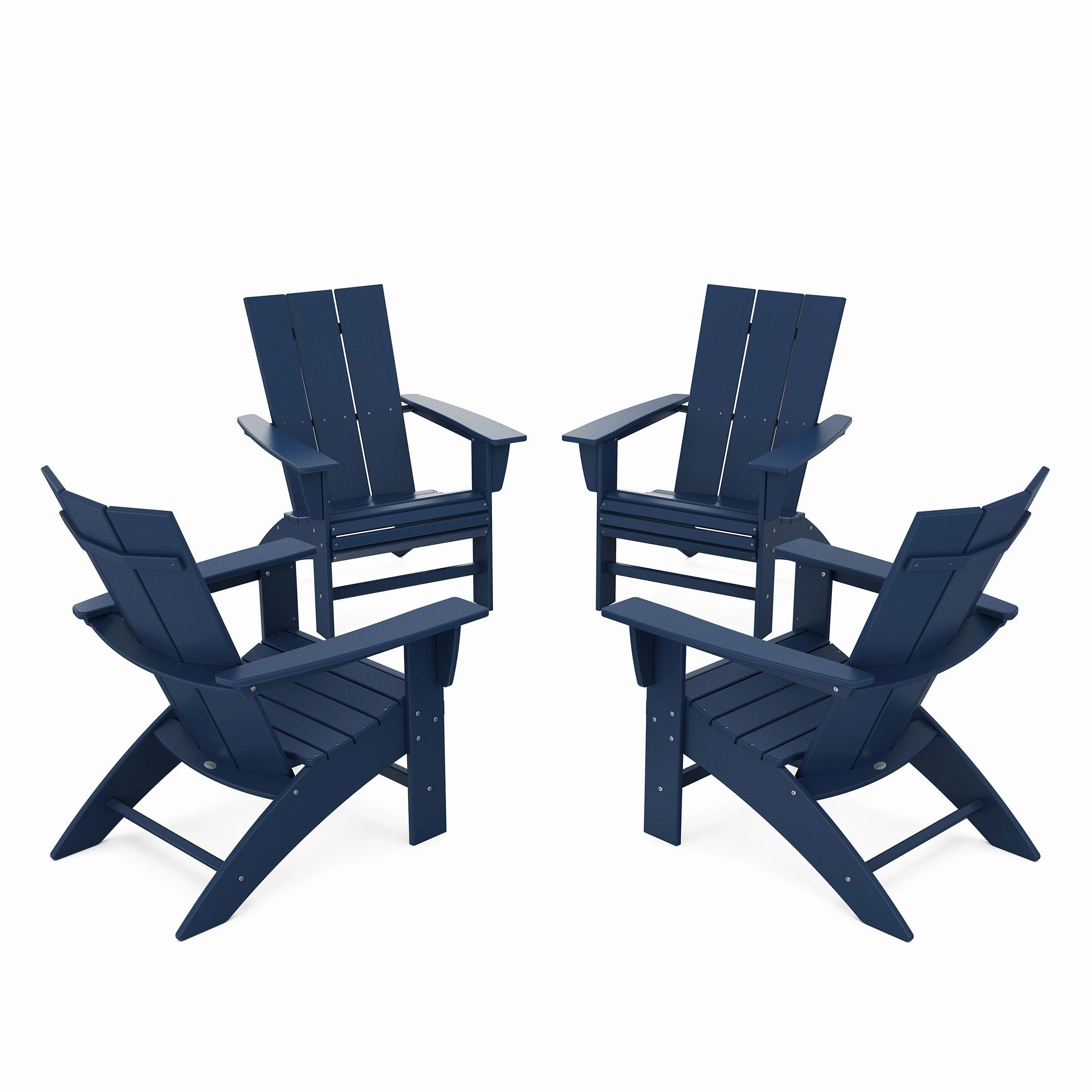 4-Piece Modern Curveback Adirondack Conversation Set