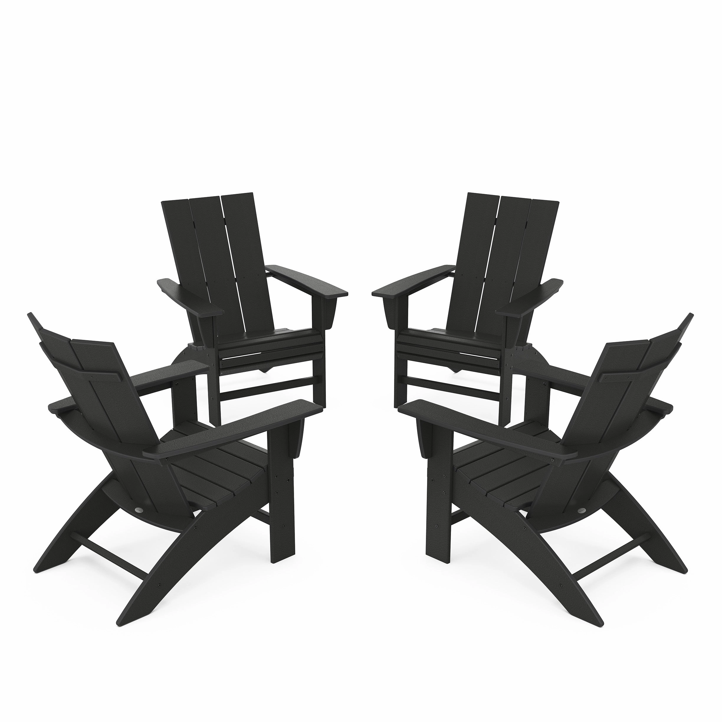 4-Piece Modern Curveback Adirondack Conversation Set