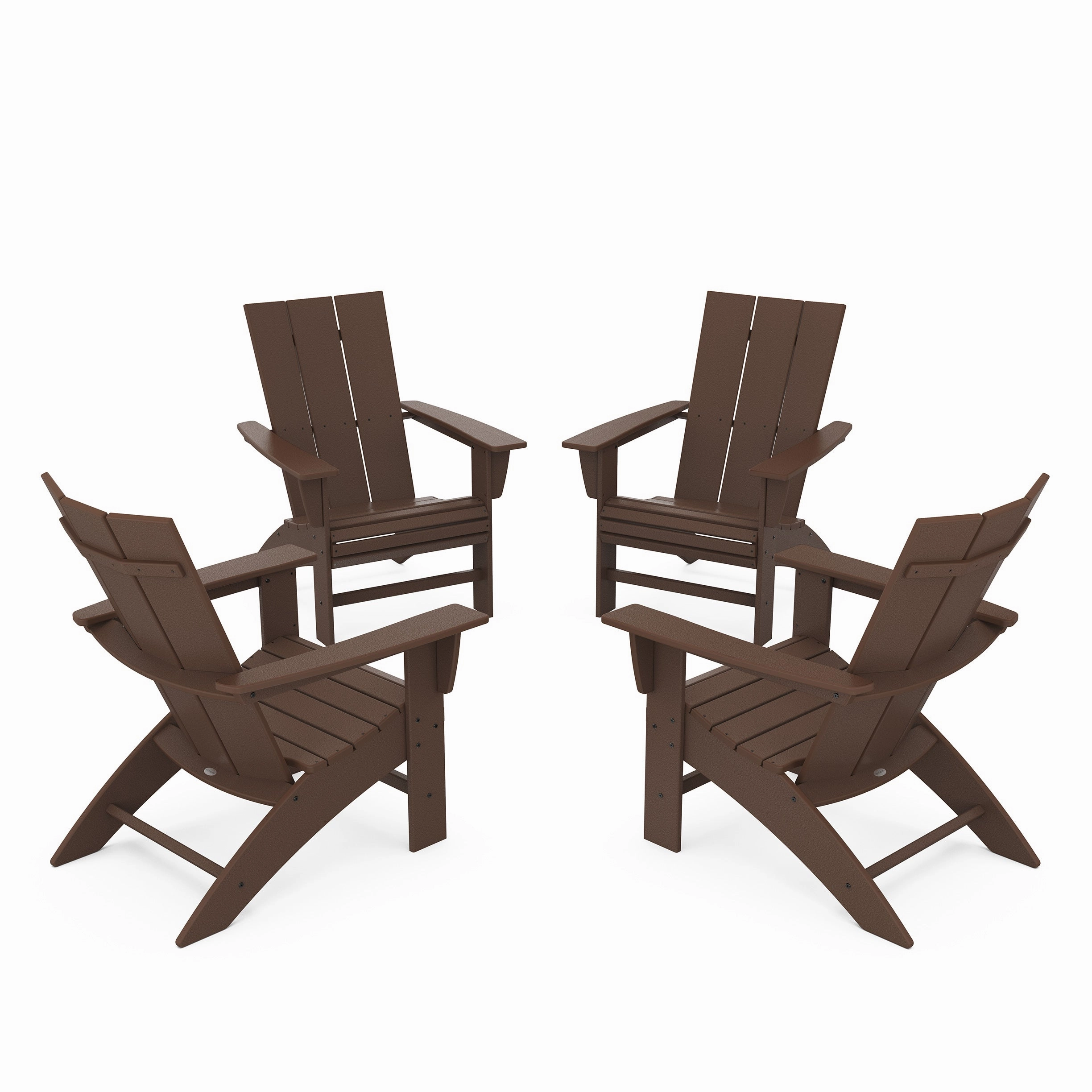 4-Piece Modern Curveback Adirondack Conversation Set