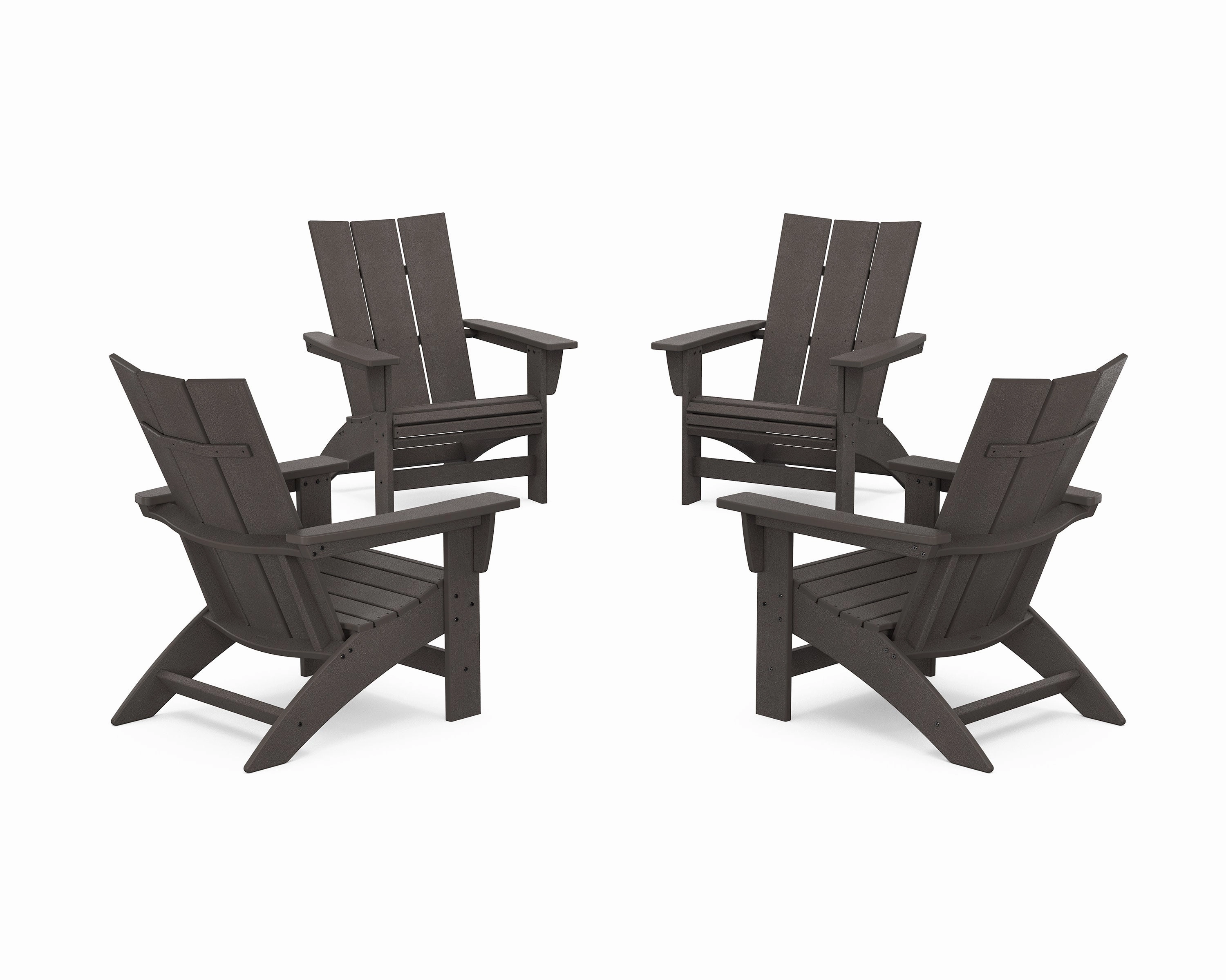 4-Piece Modern Grand Adirondack Chair Conversation Set