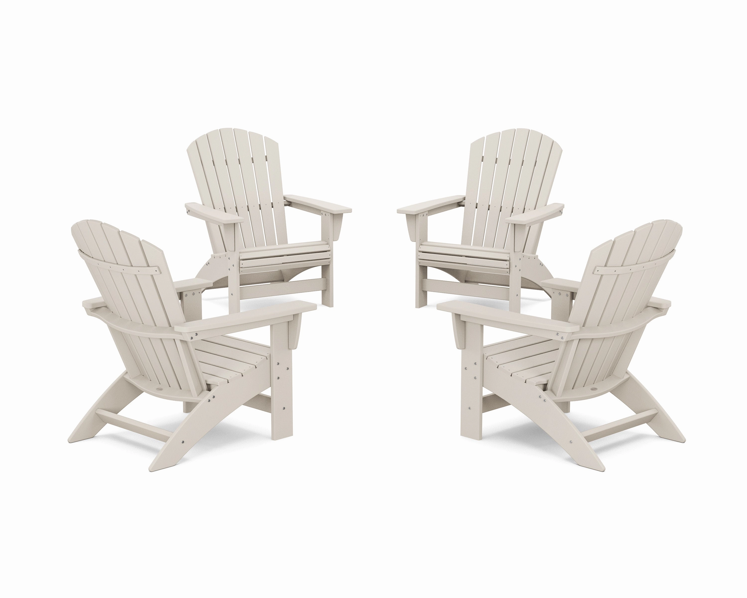 4-Piece Nautical Grand Adirondack Chair Conversation Set