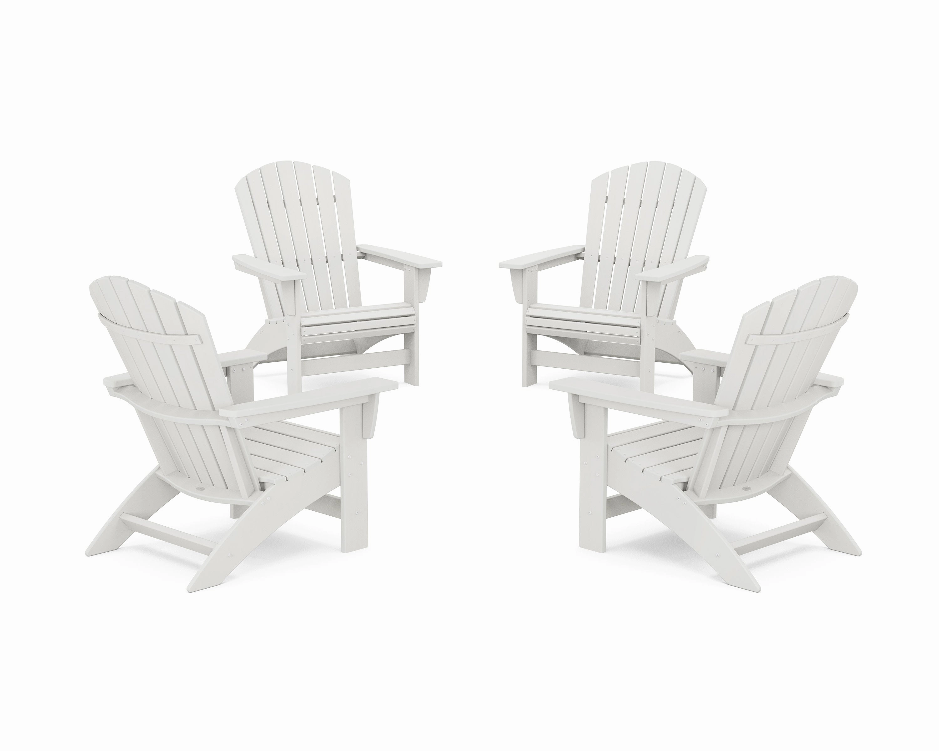 4-Piece Nautical Grand Adirondack Chair Conversation Set