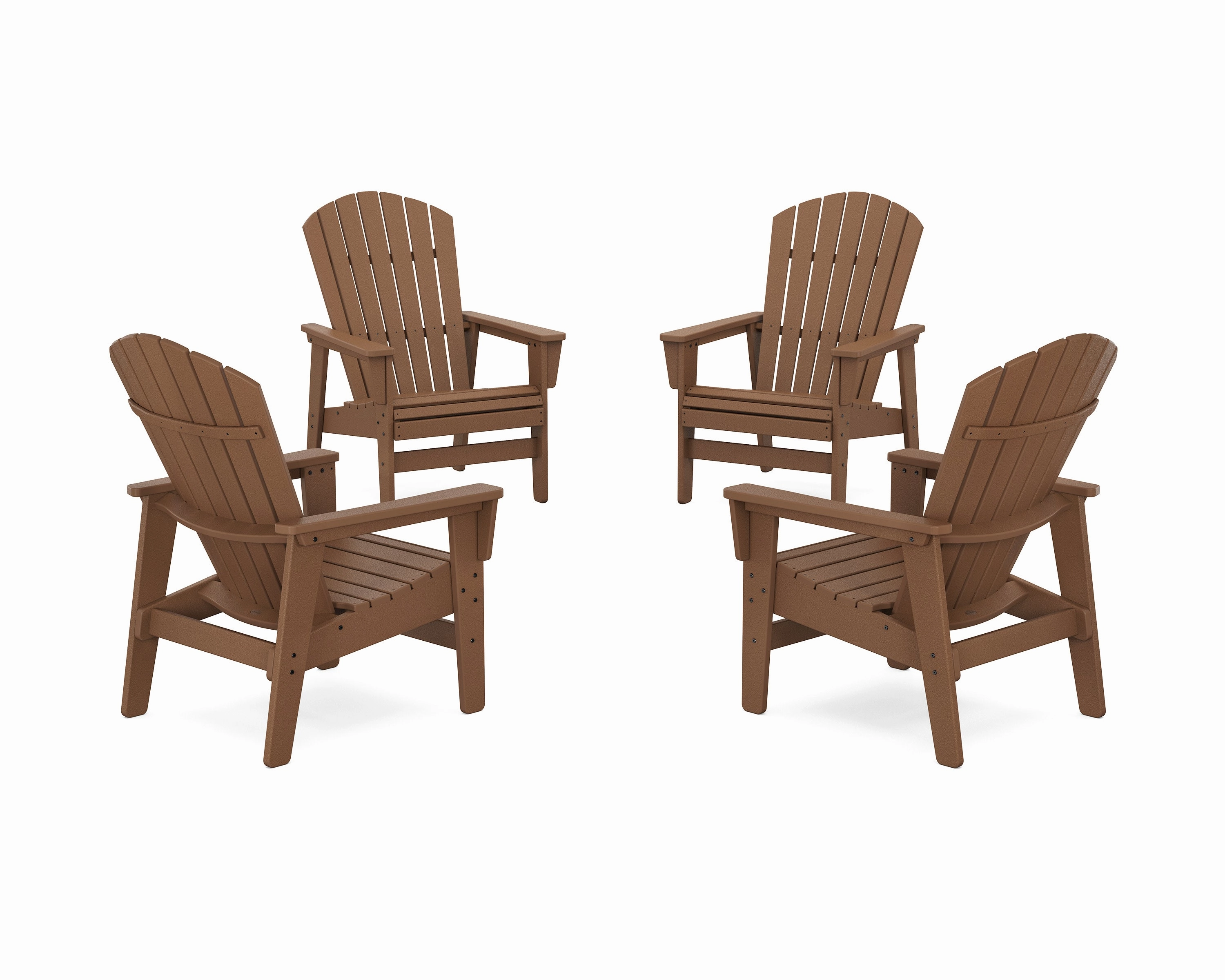 4-Piece Nautical Grand Upright Adirondack Chair Conversation Set