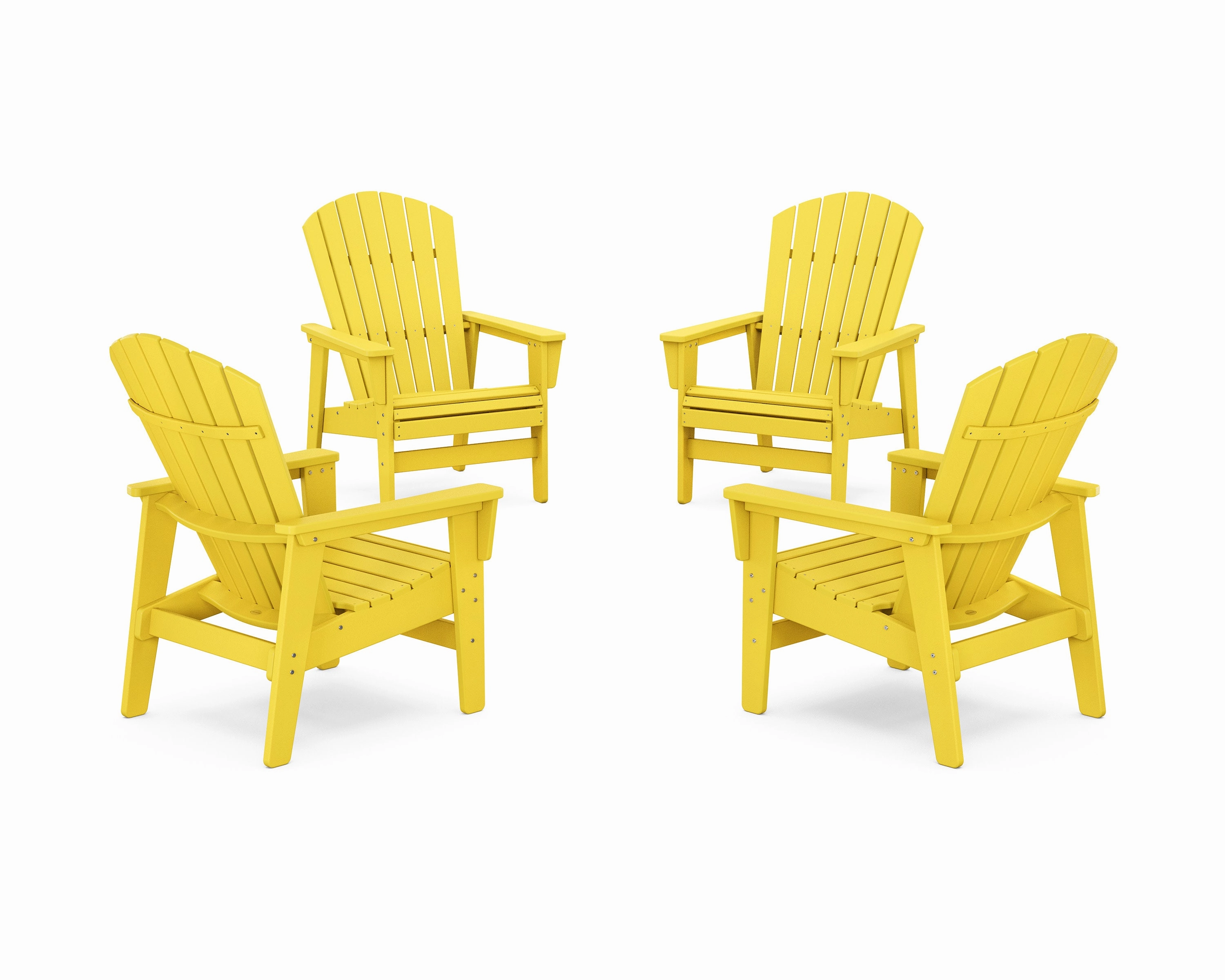 4-Piece Nautical Grand Upright Adirondack Chair Conversation Set