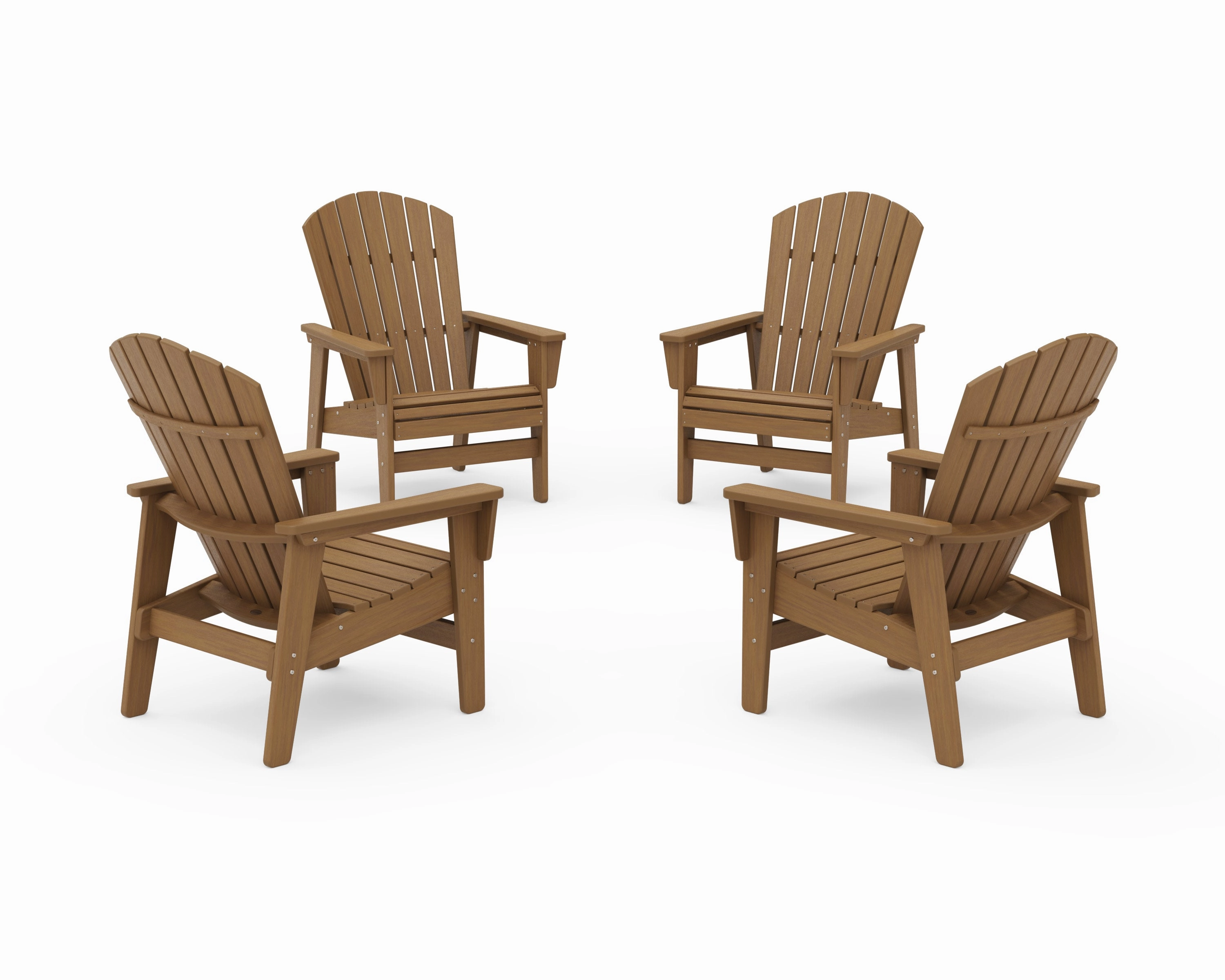4-Piece Nautical Grand Upright Adirondack Chair Conversation Set