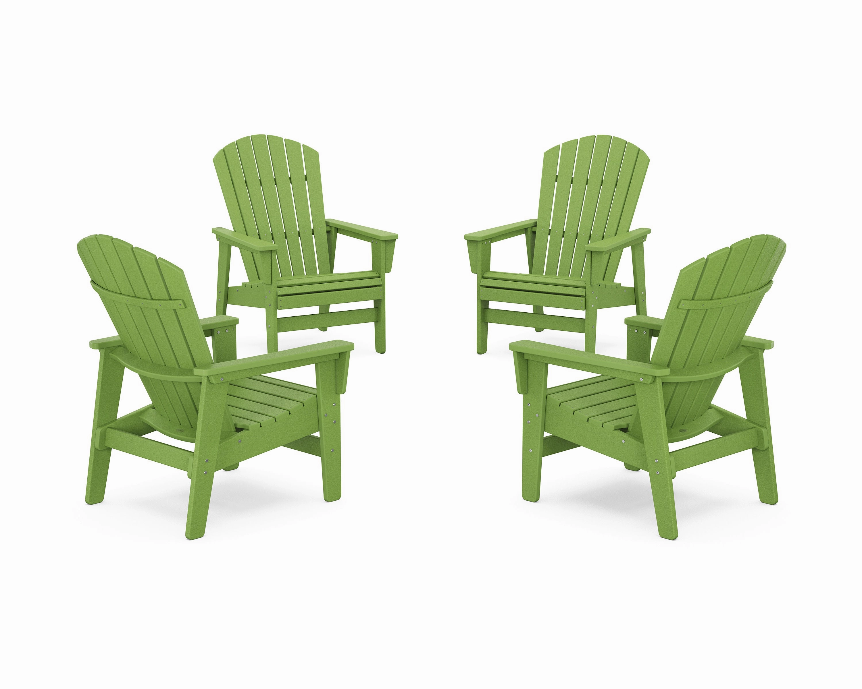 4-Piece Nautical Grand Upright Adirondack Chair Conversation Set