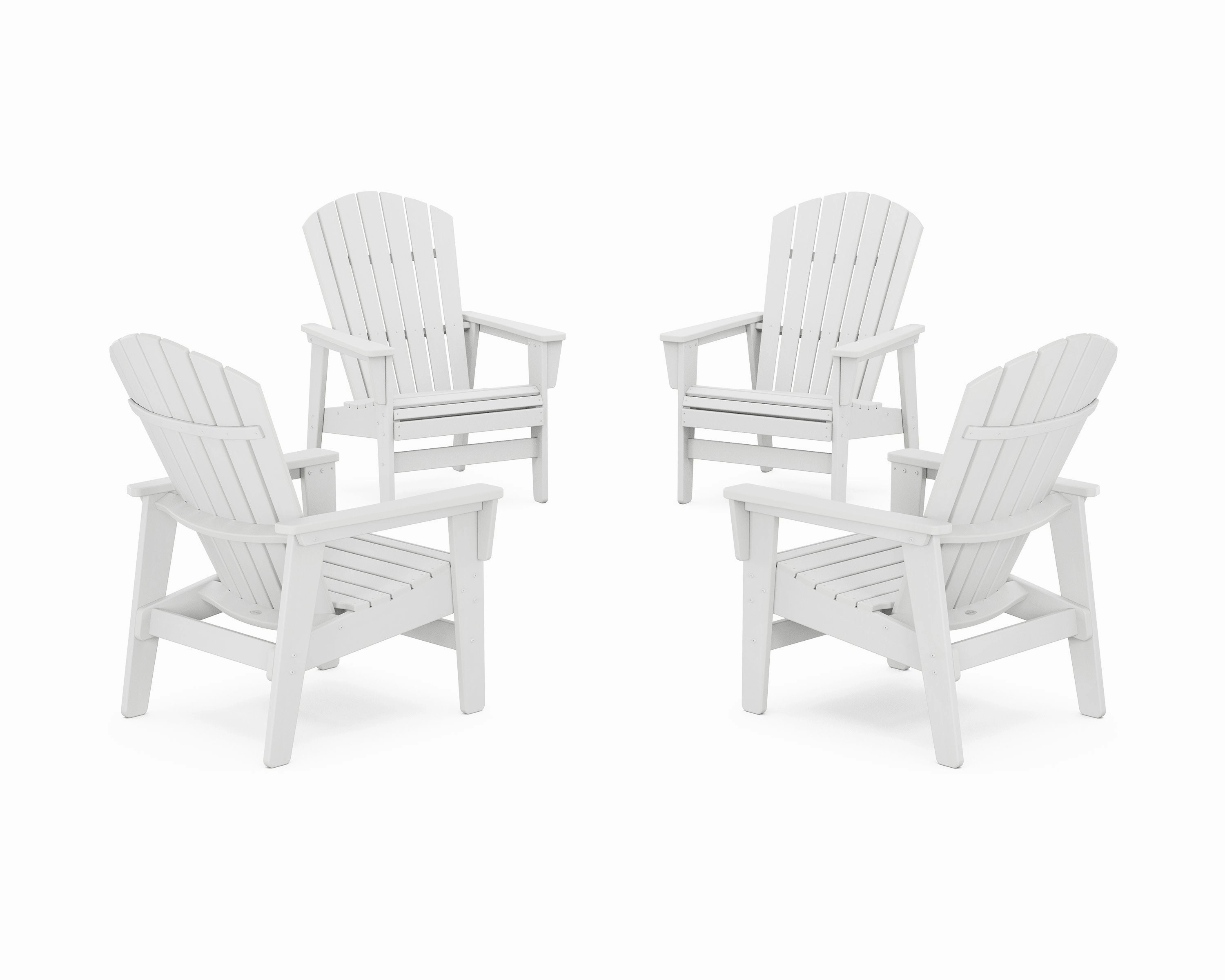 4-Piece Nautical Grand Upright Adirondack Chair Conversation Set