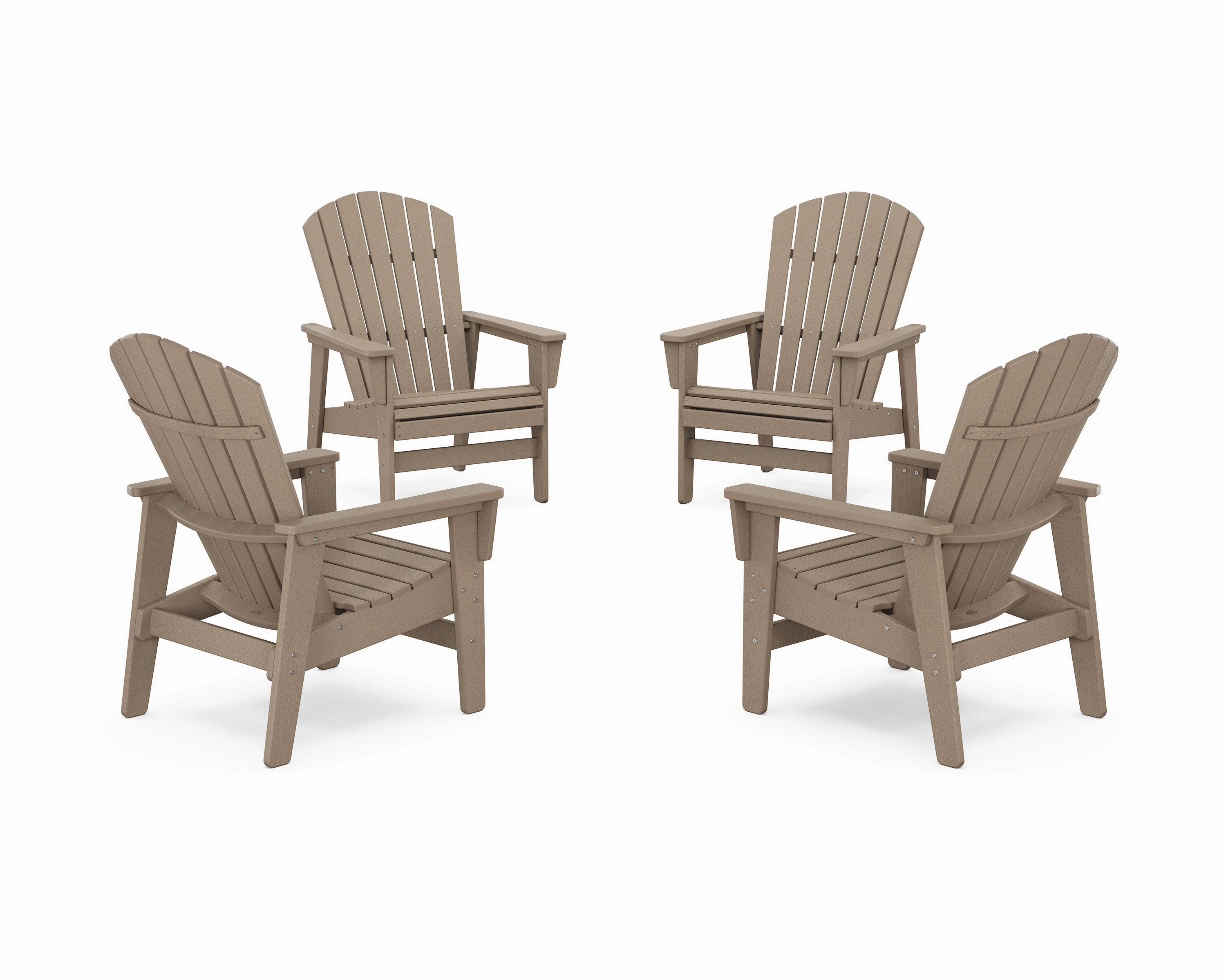 4-Piece Nautical Grand Upright Adirondack Chair Conversation Set