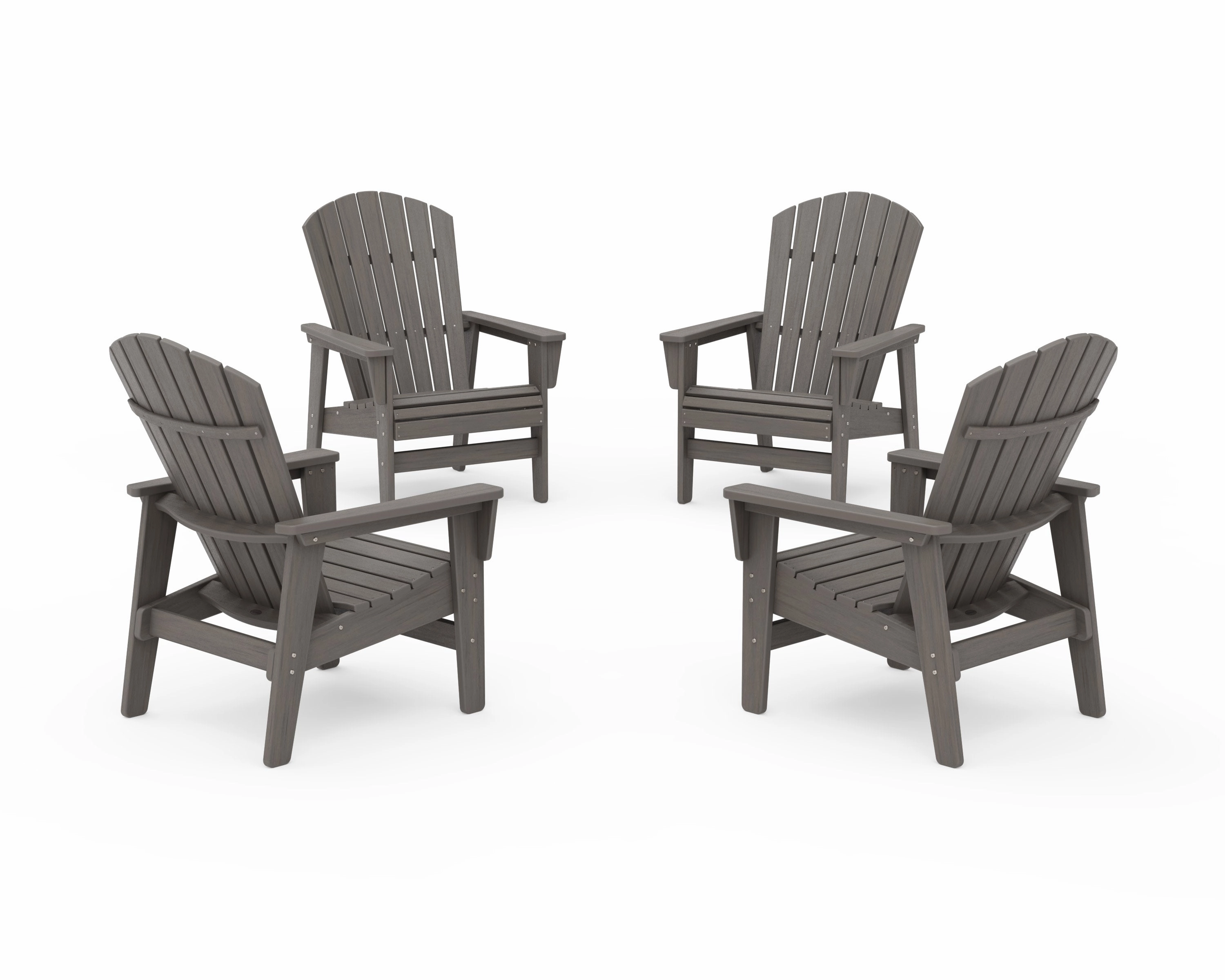 4-Piece Nautical Grand Upright Adirondack Chair Conversation Set