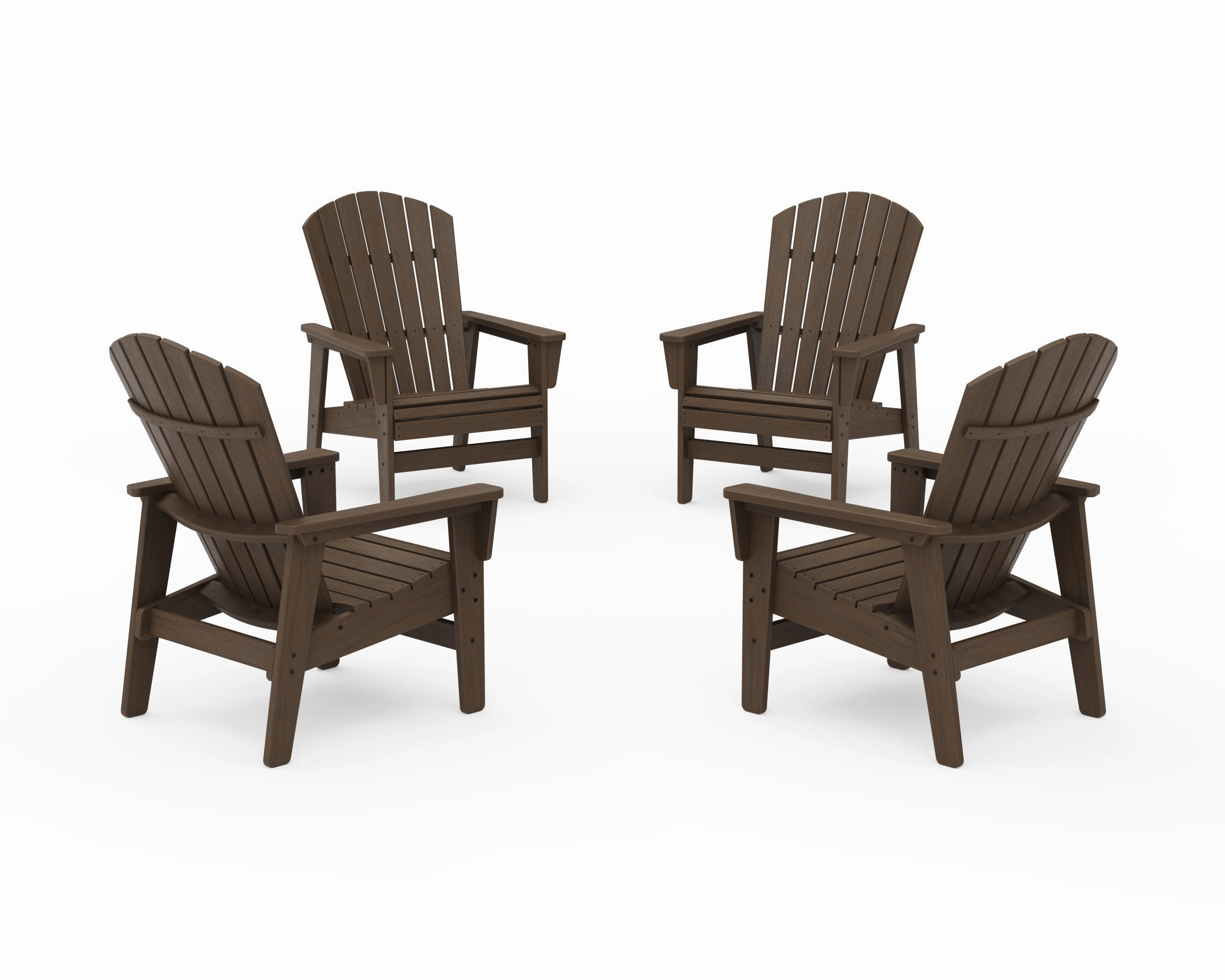 4-Piece Nautical Grand Upright Adirondack Chair Conversation Set