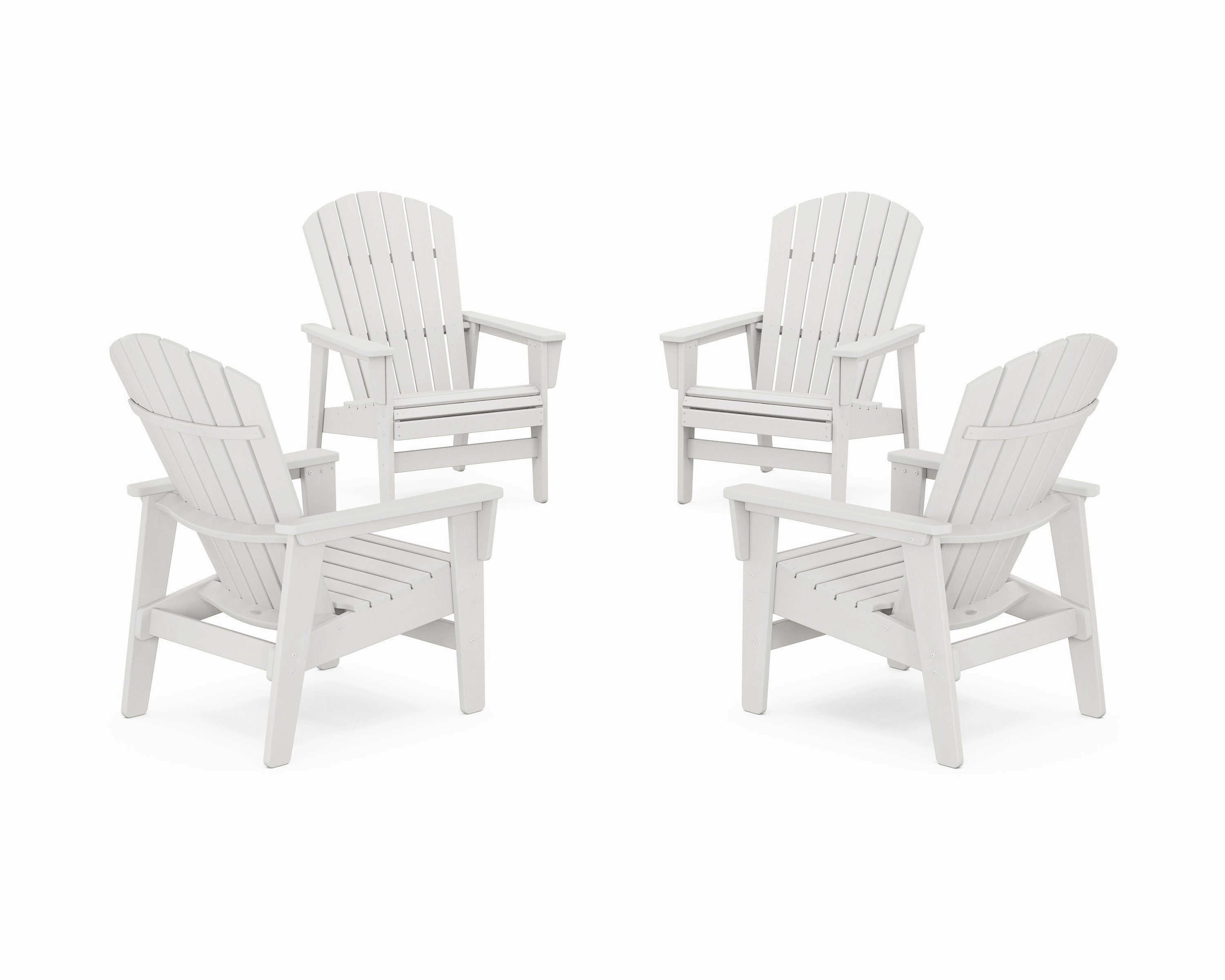4-Piece Nautical Grand Upright Adirondack Chair Conversation Set