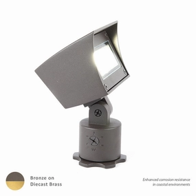 5022 LED Flood Light Bronze On BrassColor changing landscape spotlights