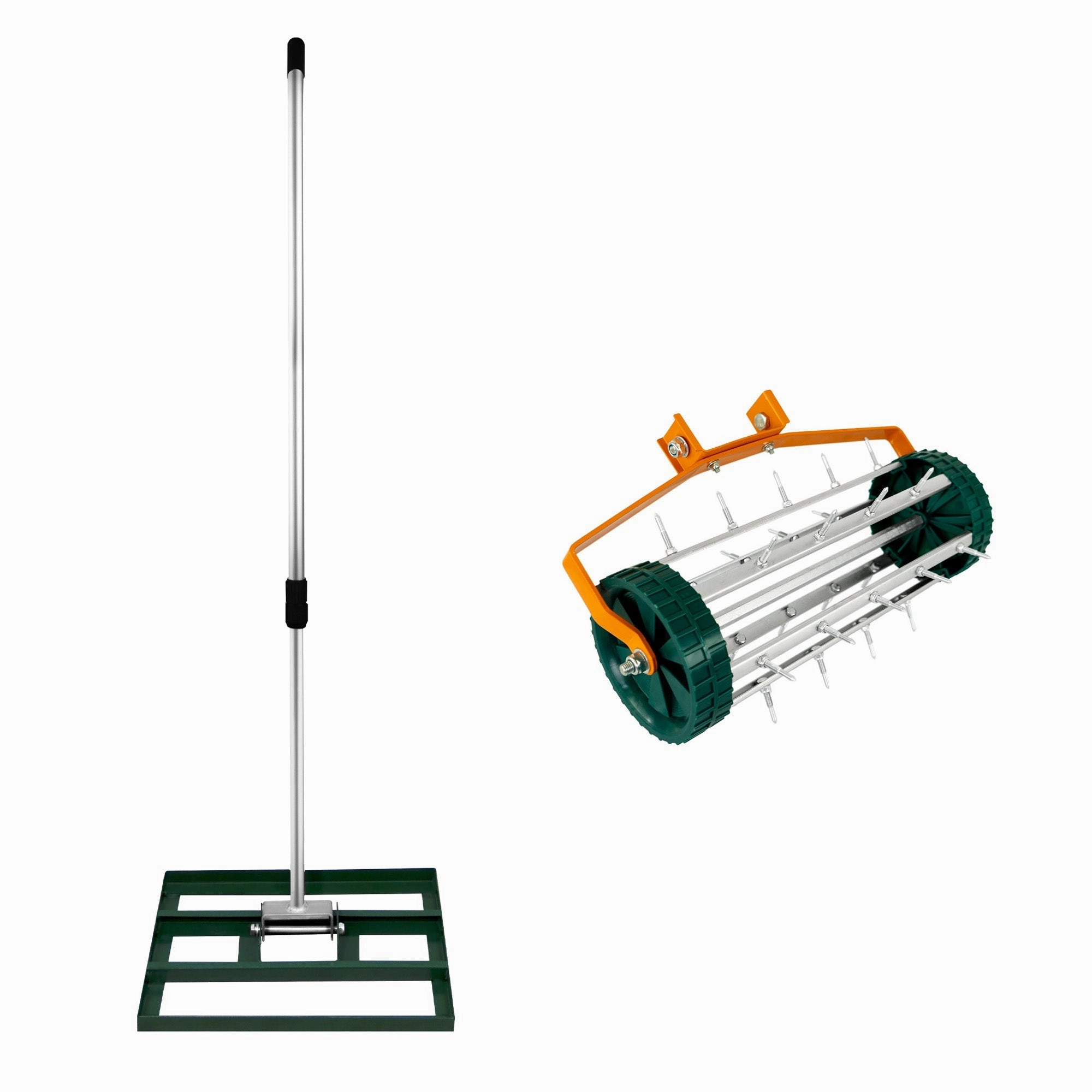 50cm Lawn Leveller & Aerator  Green professional grade gardening tool kit