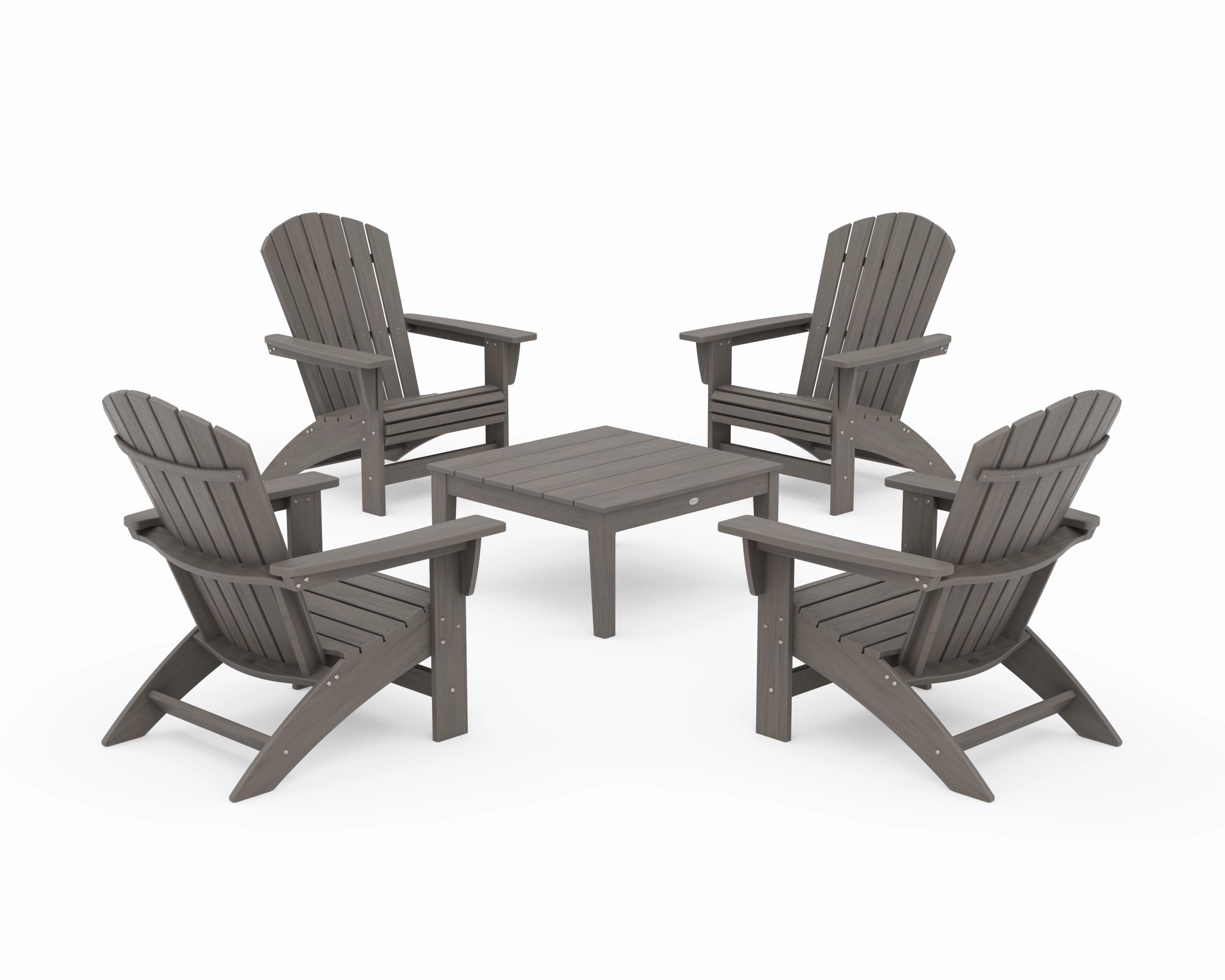 5-Piece Nautical Grand Adirondack Chair Conversation Group