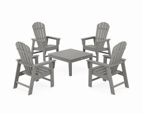 5-Piece South Beach Casual Chair Conversation Set with 36" Conversation Tableoutdoor patio dining furniture set