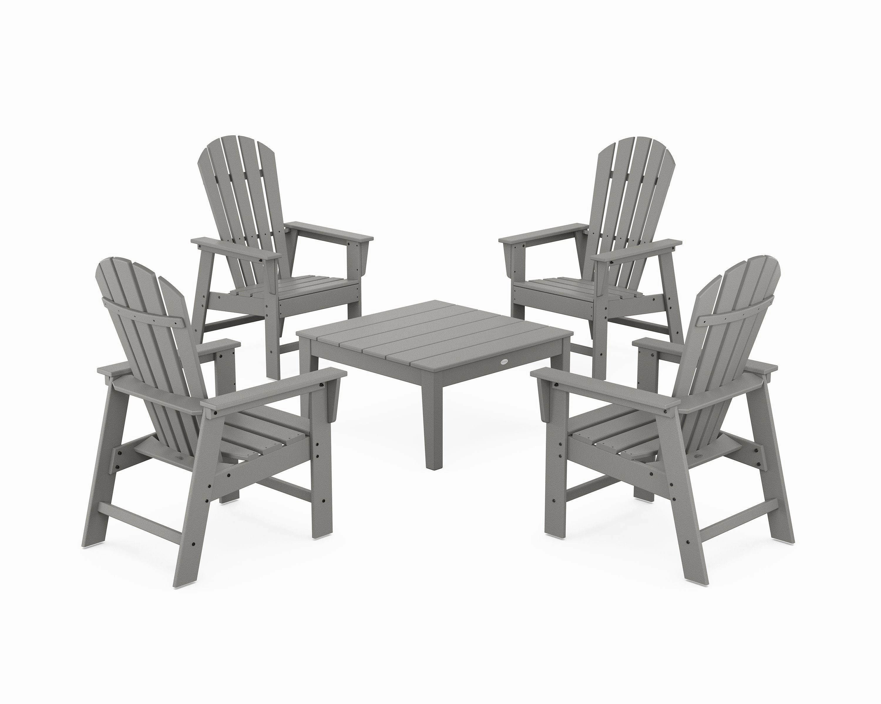5-Piece South Beach Casual Chair Conversation Set with 36" Conversation Tableoutdoor patio dining furniture set