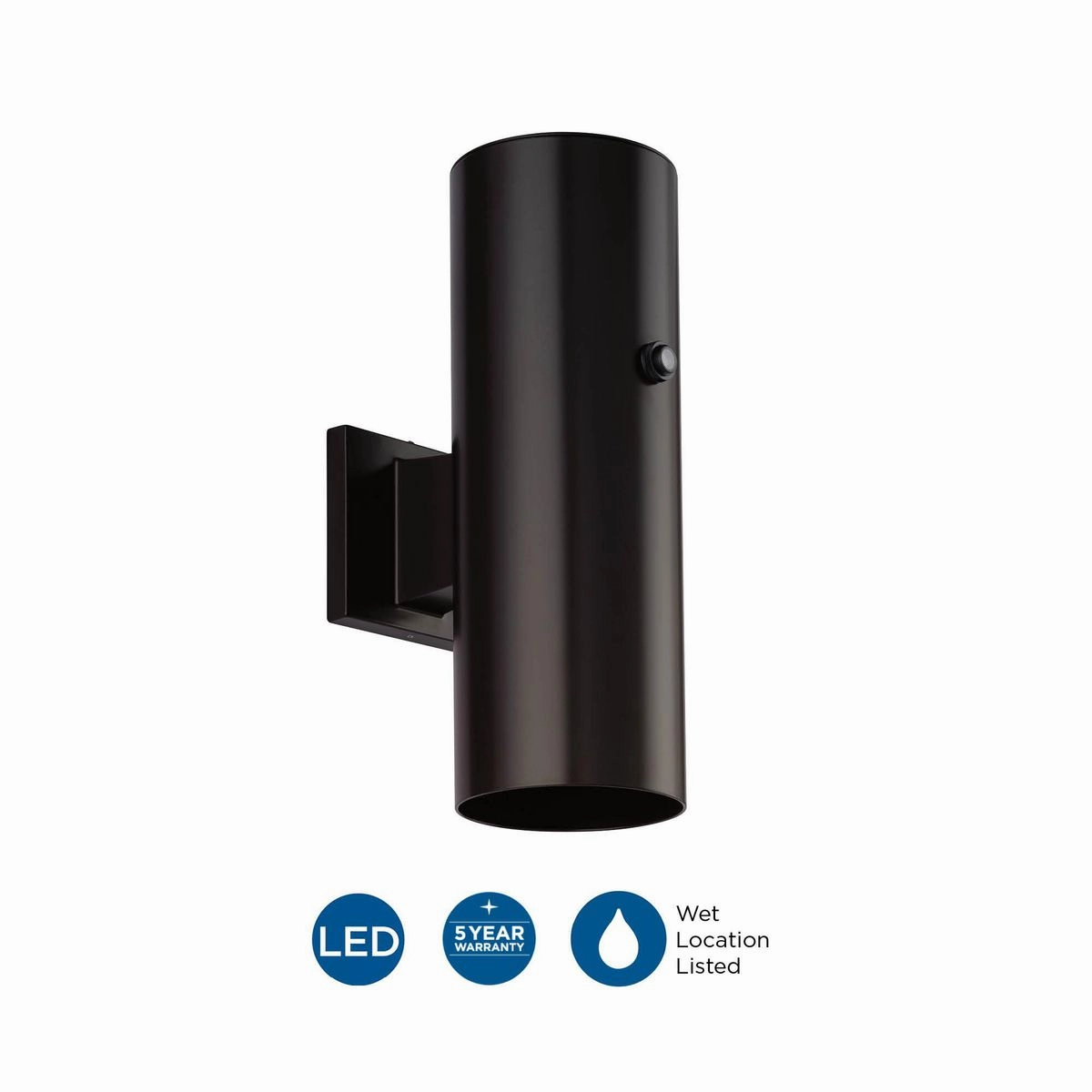 5In Cyl Rnds LED Cylinder Antique Bronze