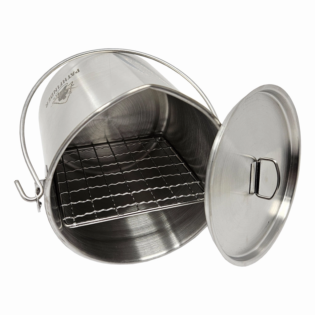 64oz. Bush Pot & Grill COMBO professional grade outdoor cooking tools