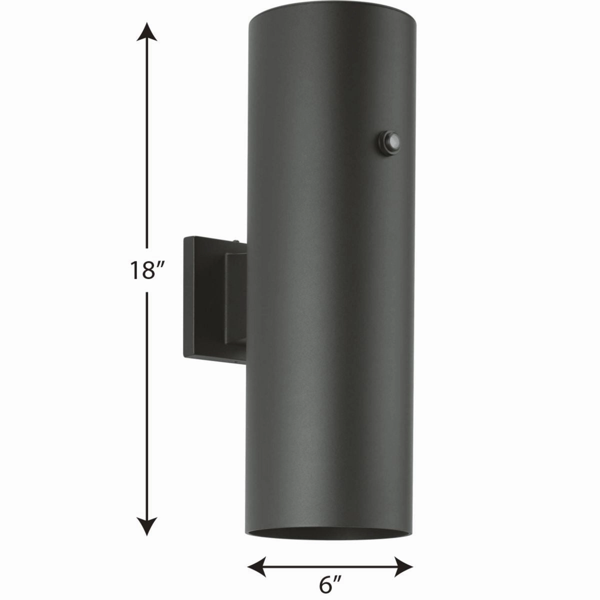6In Cyl Rnds LED Cylinder Matte Black