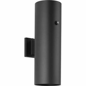 6In Cyl Rnds LED Cylinder Matte BlackOutdoor wall sconces with motion sensor