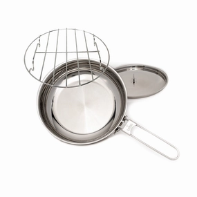 8" Skillet and Broiler Rack Combo professional grade outdoor cooking tools