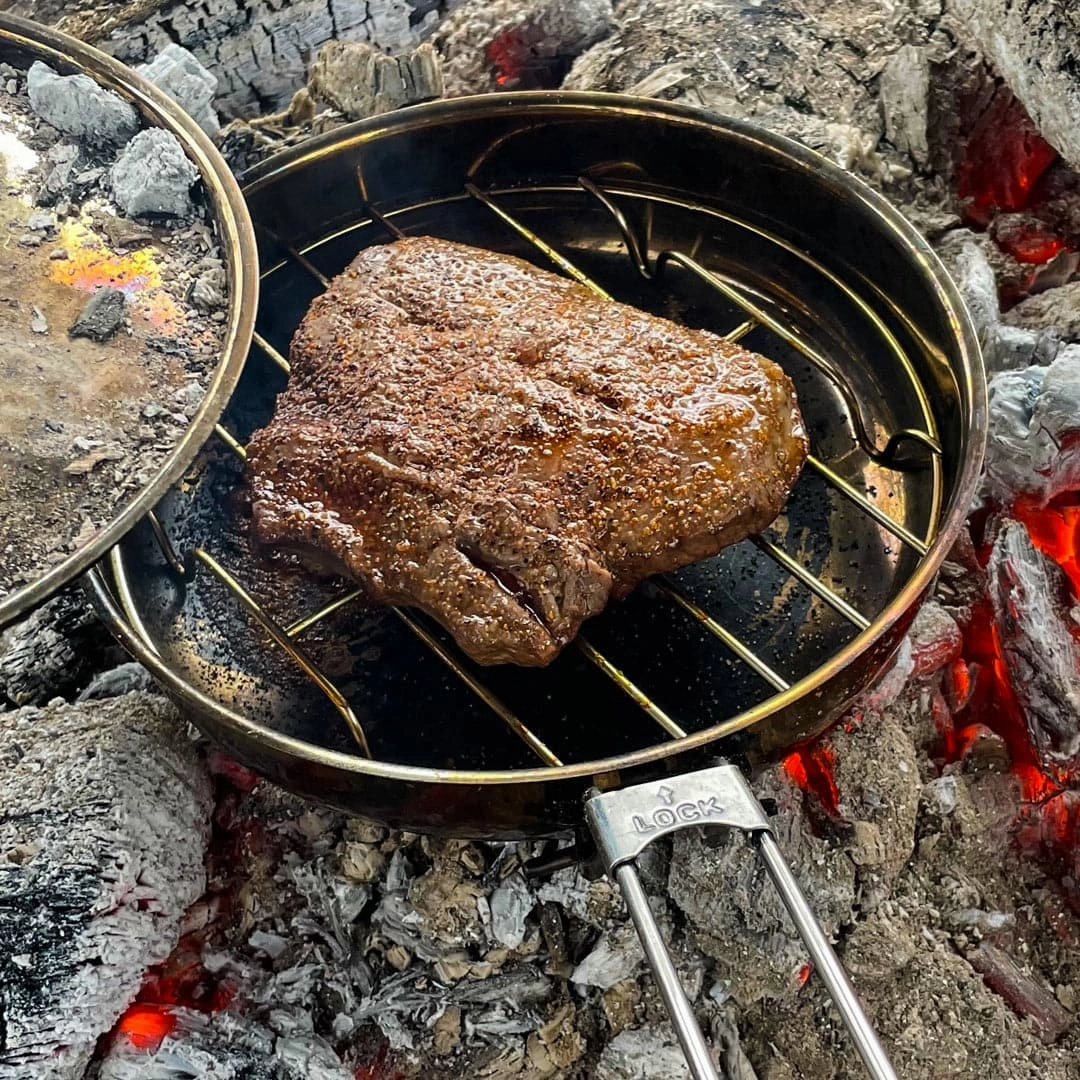 8" SS Skillet 64oz Bush Pot Combo