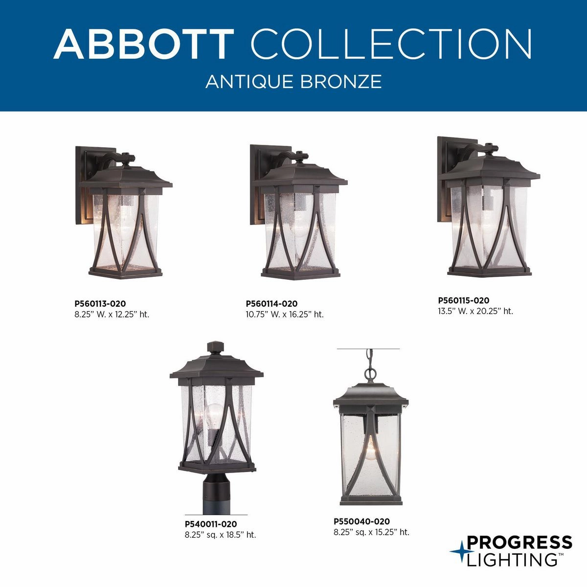 Abbott One Light Wall Lantern Antique Bronze